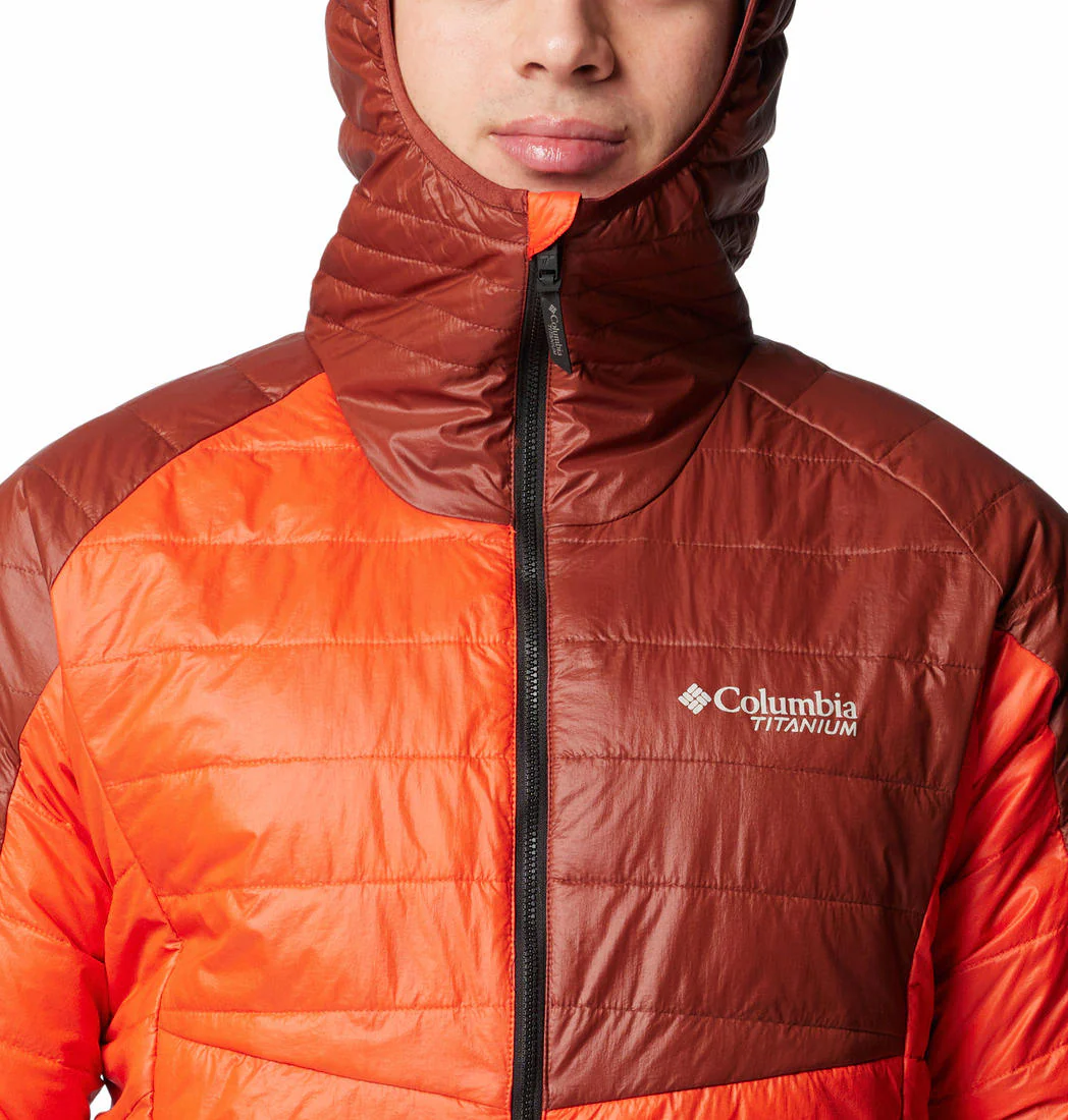 Columbia Men Orange Platinum Peak II Hooded Jacket - Image 4