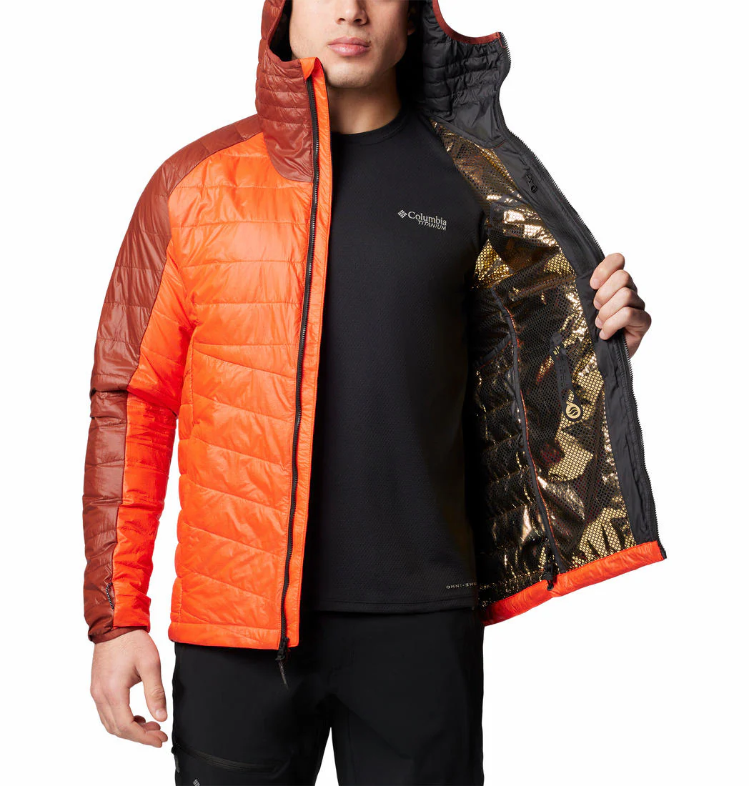 Columbia Men Orange Platinum Peak II Hooded Jacket - Image 6