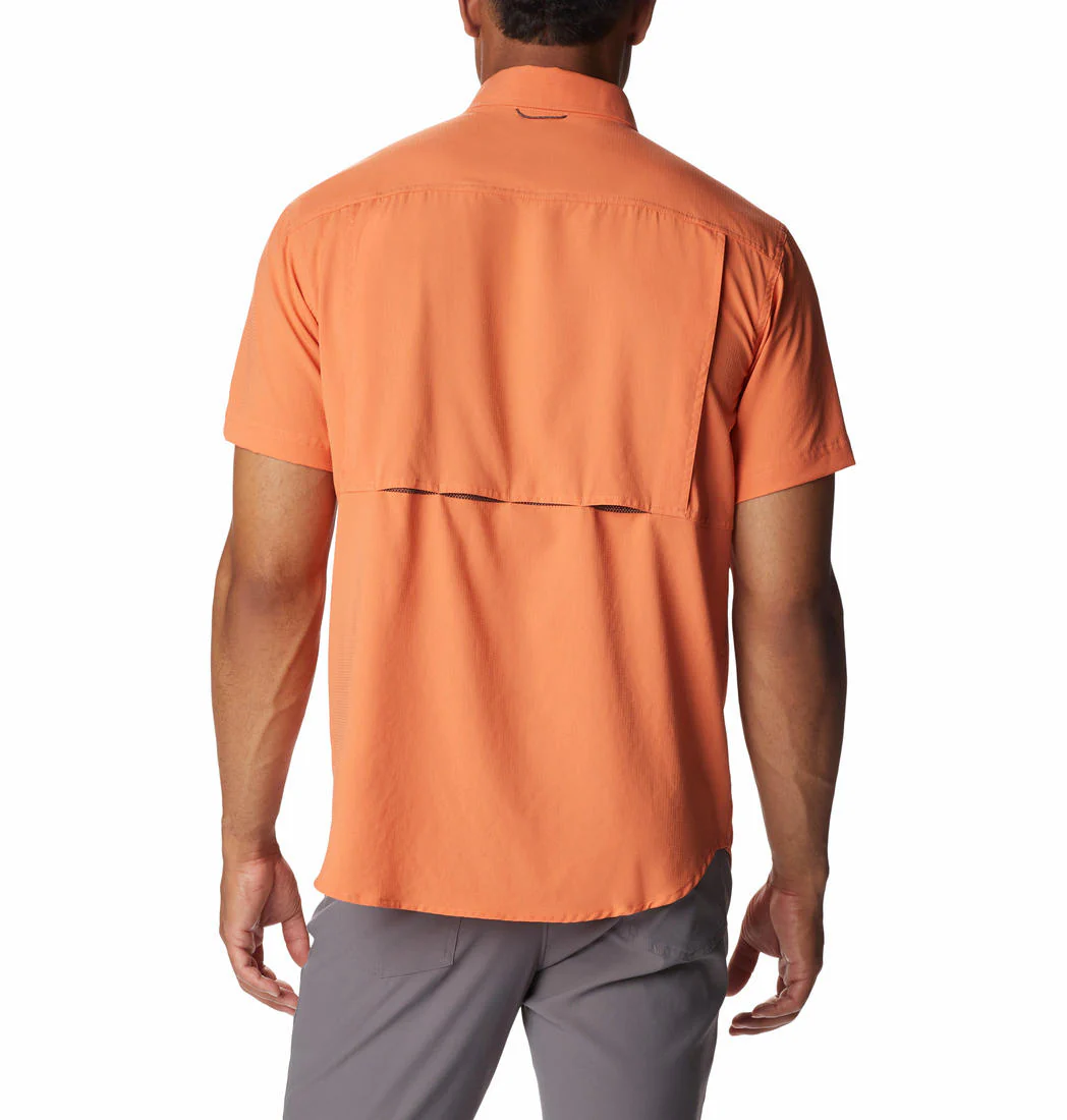Columbia Men Orange Silver Ridge Utility Lite Short Sleeve (Sun Protection) - Image 2