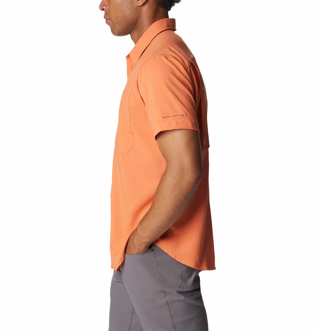 Columbia Men Orange Silver Ridge Utility Lite Short Sleeve (Sun Protection) - Image 4
