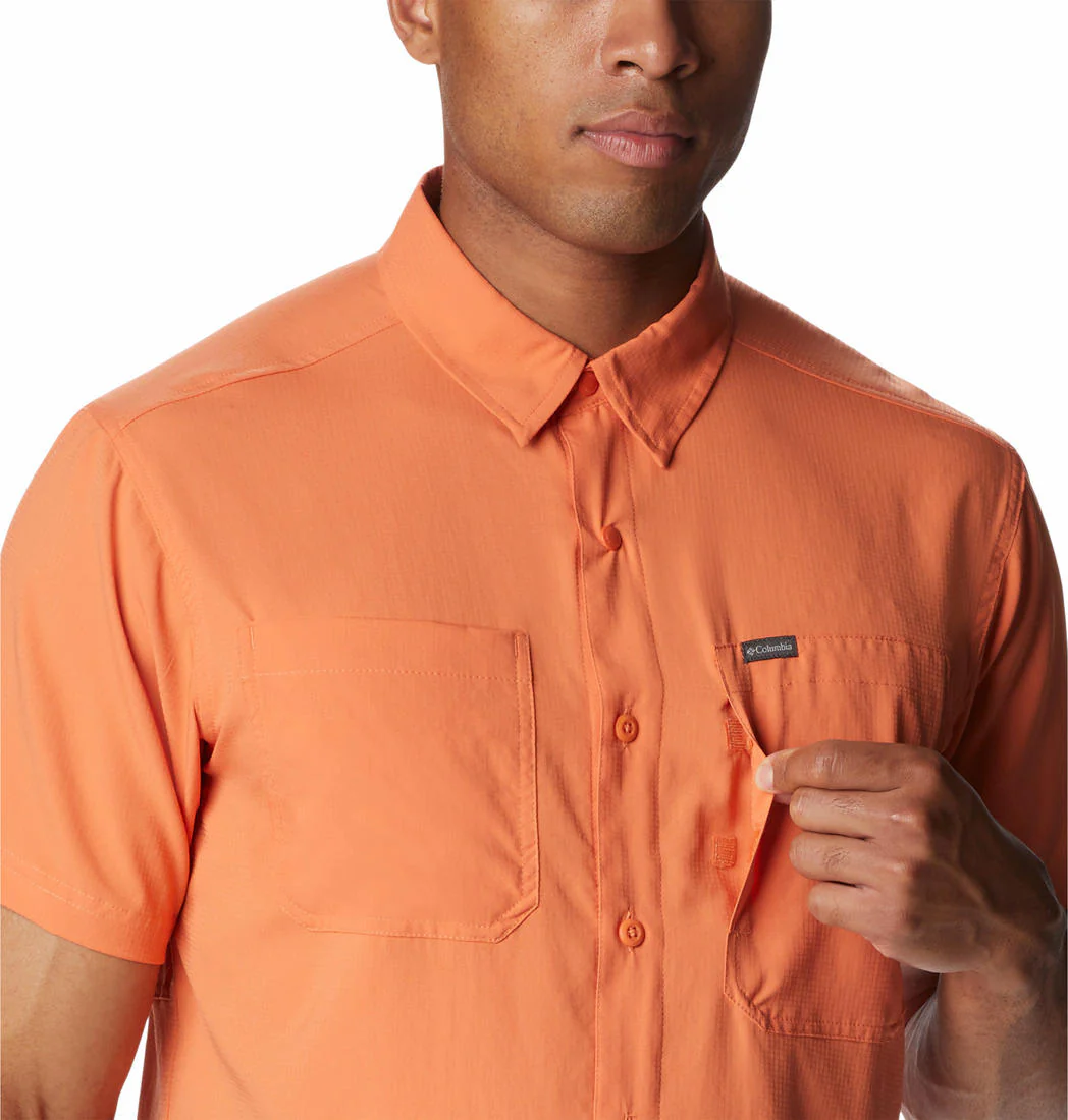 Columbia Men Orange Silver Ridge Utility Lite Short Sleeve (Sun Protection) - Image 5