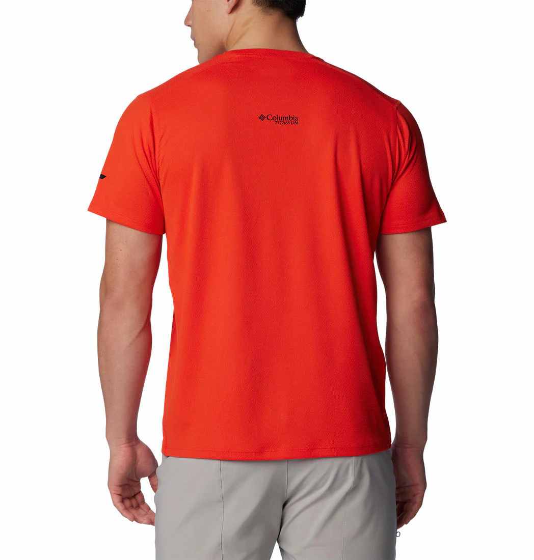 Columbia Men Orange Summit Valley SS Crew (Sun Protection) - Image 2