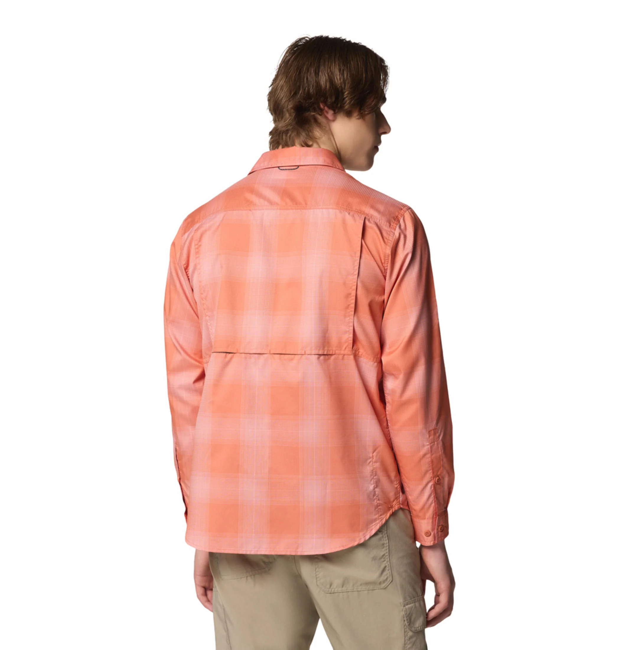 Columbia Men Red Silver Ridge Utility Lite Plaid LS (Sun Protection) - Image 5