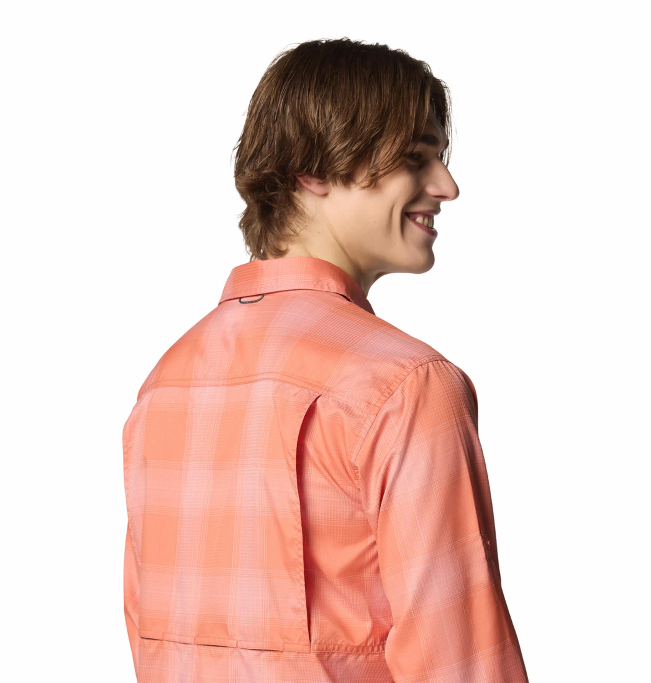 Columbia Men Red Silver Ridge Utility Lite Plaid LS (Sun Protection) - Image 8