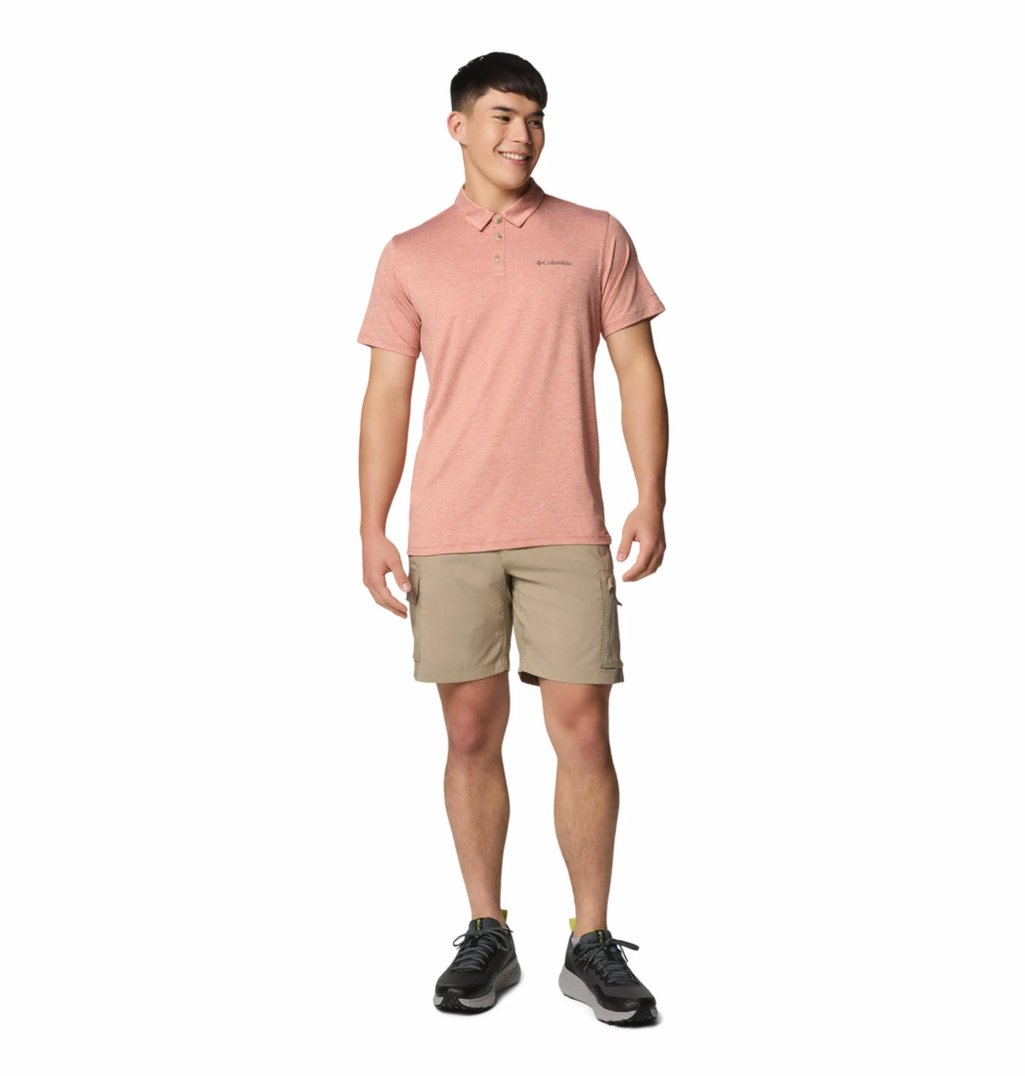 Columbia Men Red Tech Trail Utility Polo (Sun Protection) - Image 6
