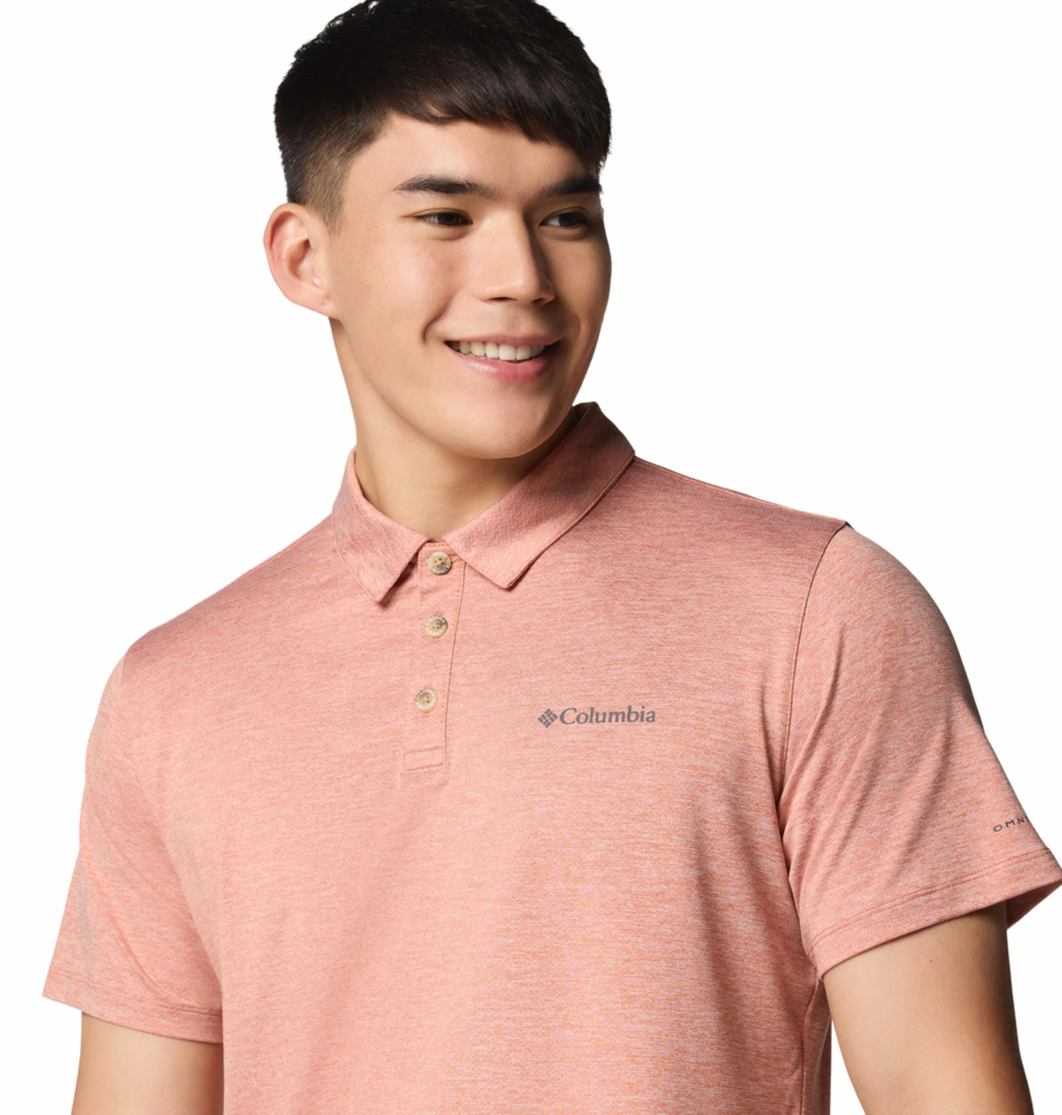 Columbia Men Red Tech Trail Utility Polo (Sun Protection) - Image 7