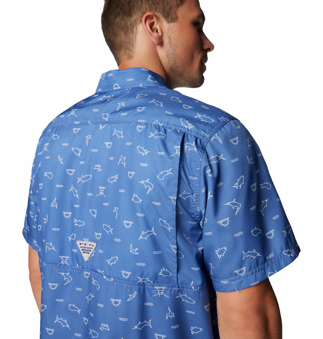 Columbia Men Purple Super Slack Tide Camp Shirt (Sun Protection) - Image 6