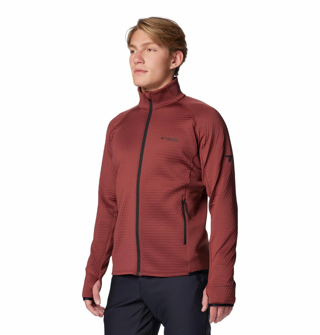 Columbia Men Red Crystal Leaf Omni-Heat Helix Full Zip - Image 3
