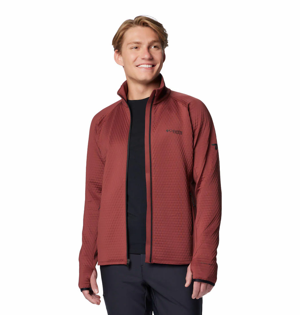 Columbia Men Red Crystal Leaf Omni-Heat Helix Full Zip - Image 5