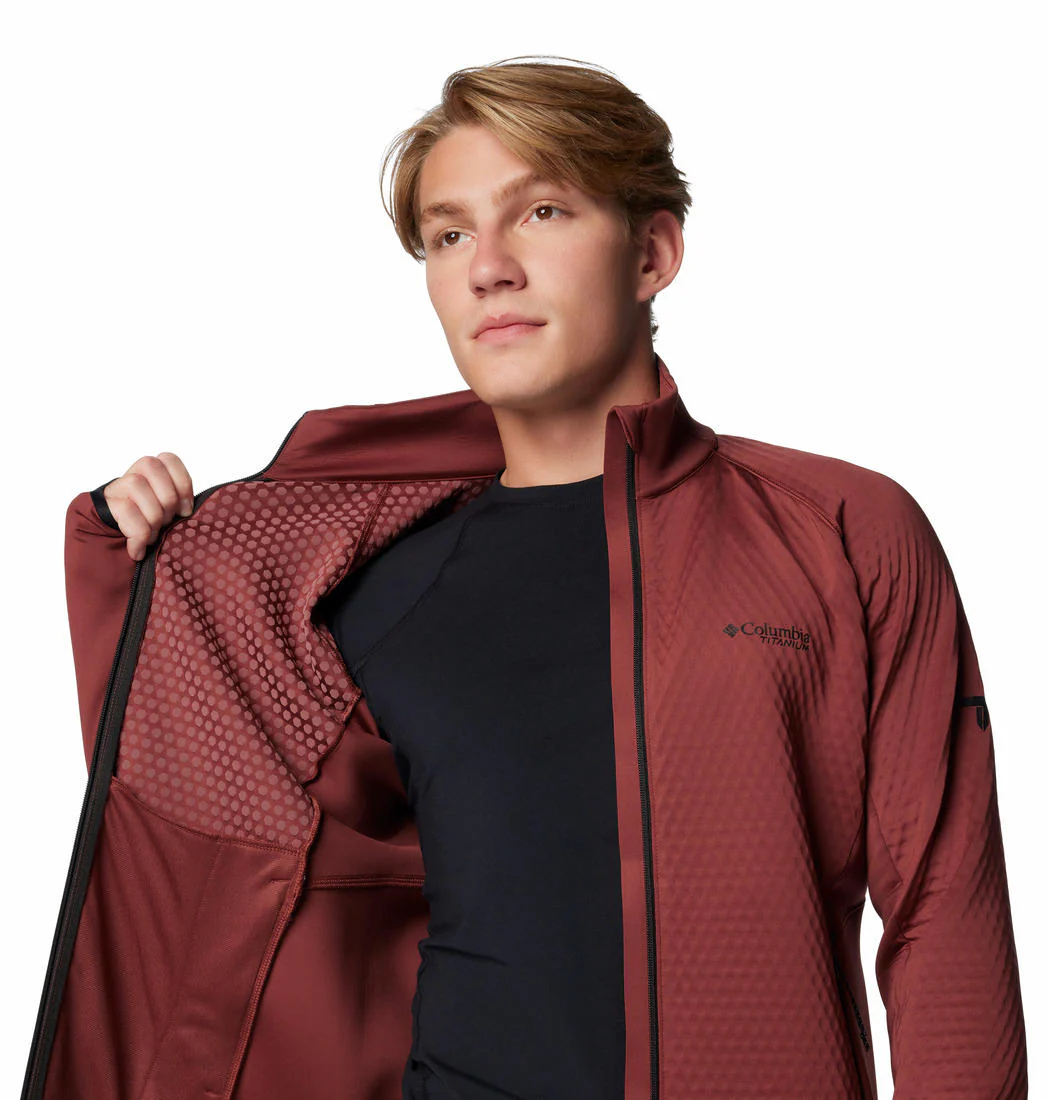 Columbia Men Red Crystal Leaf Omni-Heat Helix Full Zip - Image 7