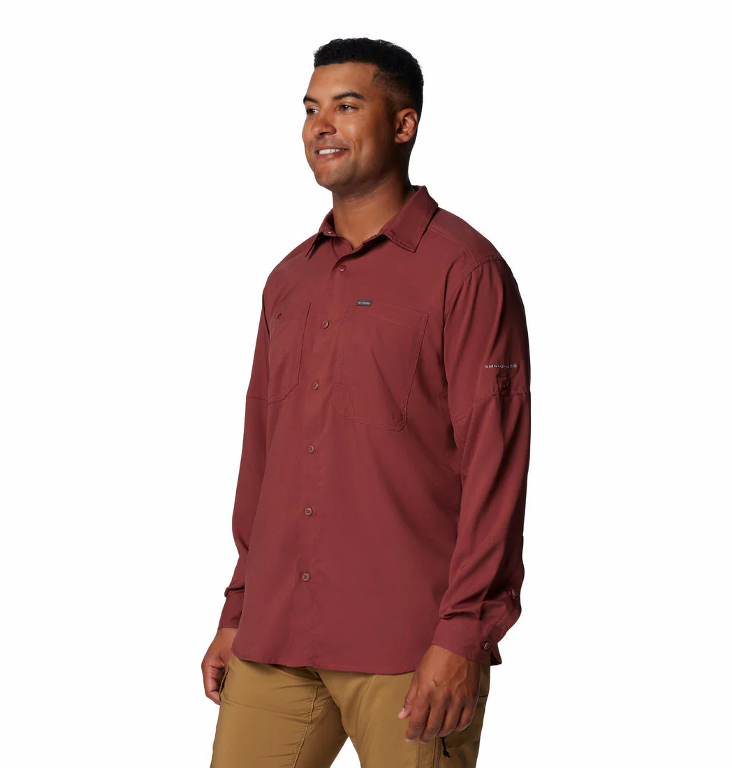 Columbia Men Red Silver Ridge Utility Lite Long Sleeve (Sun Protection) - Image 3