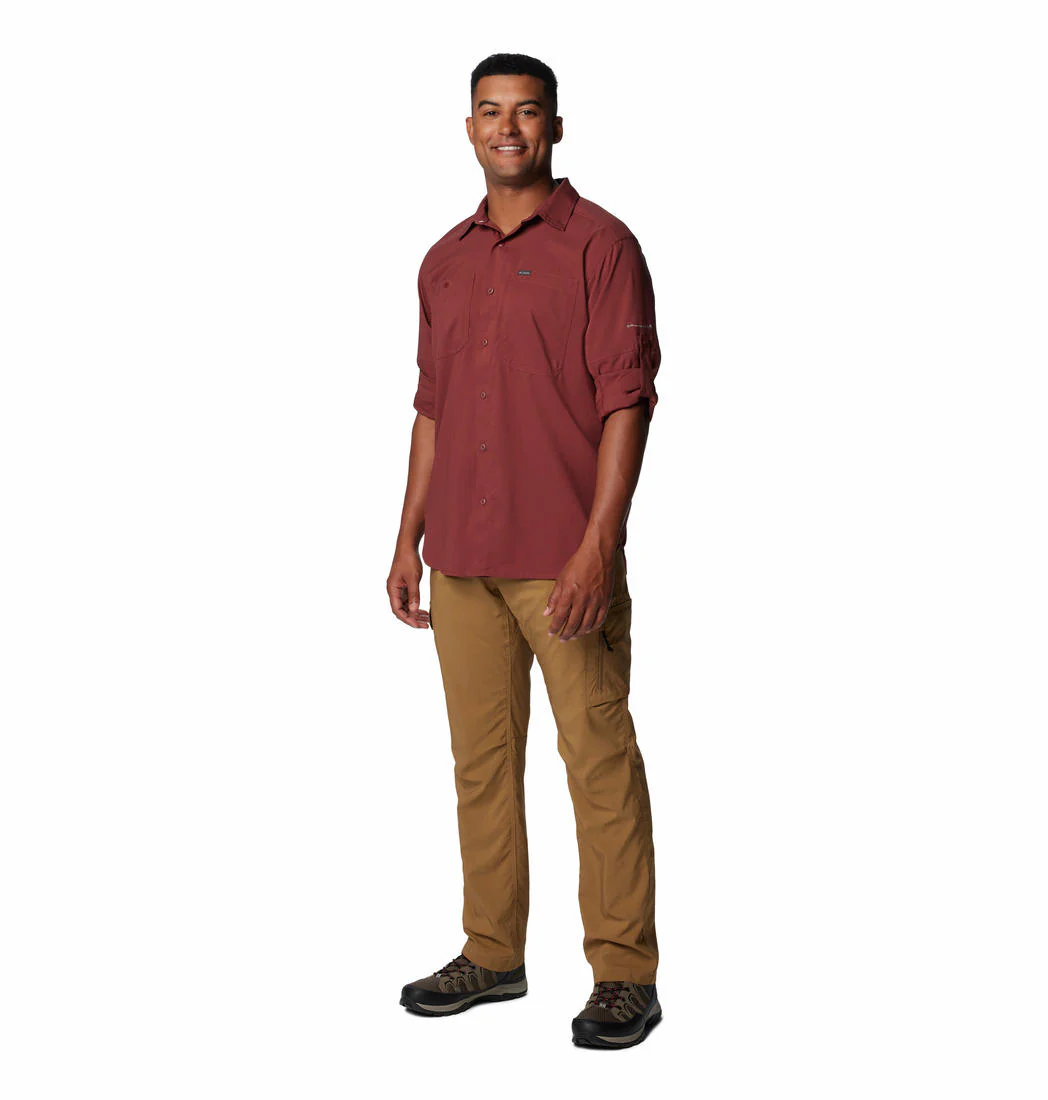 Columbia Men Red Silver Ridge Utility Lite Long Sleeve (Sun Protection) - Image 4