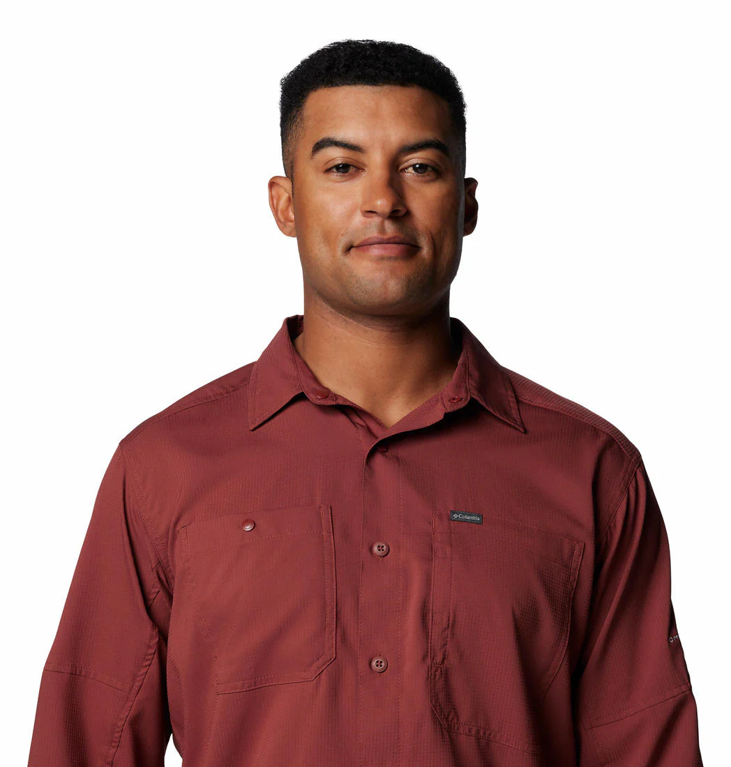Columbia Men Red Silver Ridge Utility Lite Long Sleeve (Sun Protection) - Image 6