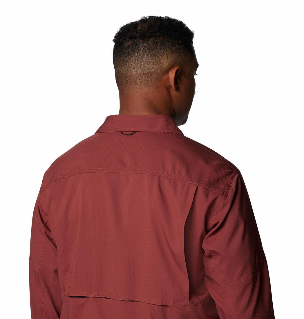 Columbia Men Red Silver Ridge Utility Lite Long Sleeve (Sun Protection) - Image 7