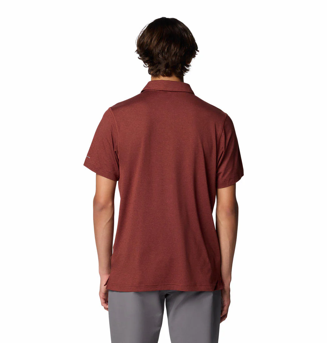 Columbia Men Red Tech Trail Polo (Sun Protection) - Image 2