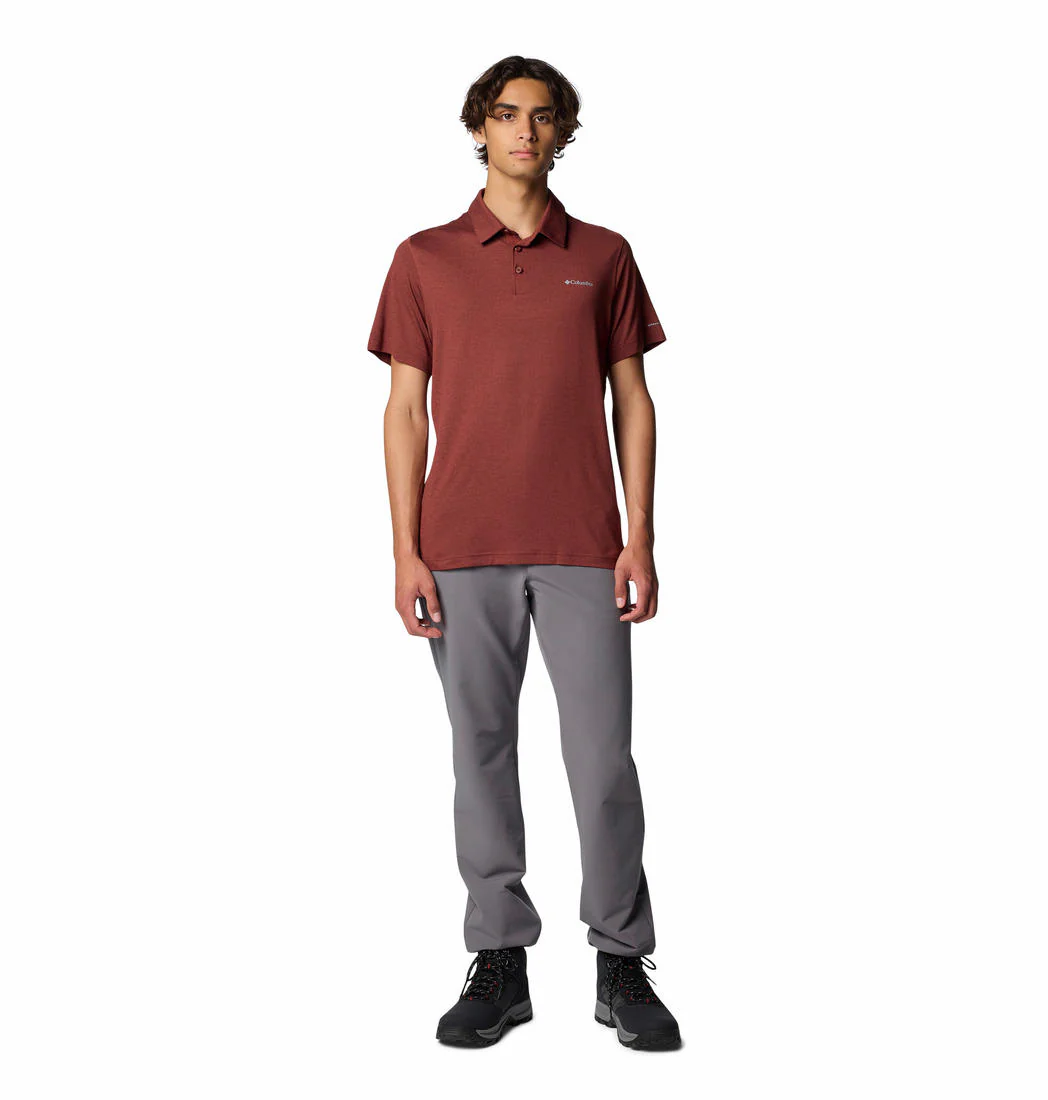 Columbia Men Red Tech Trail Polo (Sun Protection) - Image 4