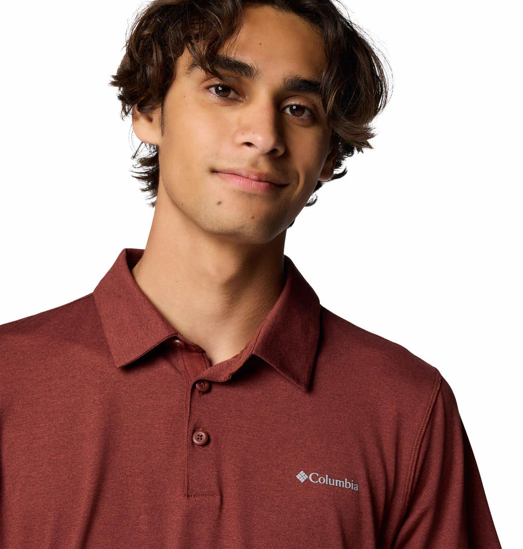 Columbia Men Red Tech Trail Polo (Sun Protection) - Image 5