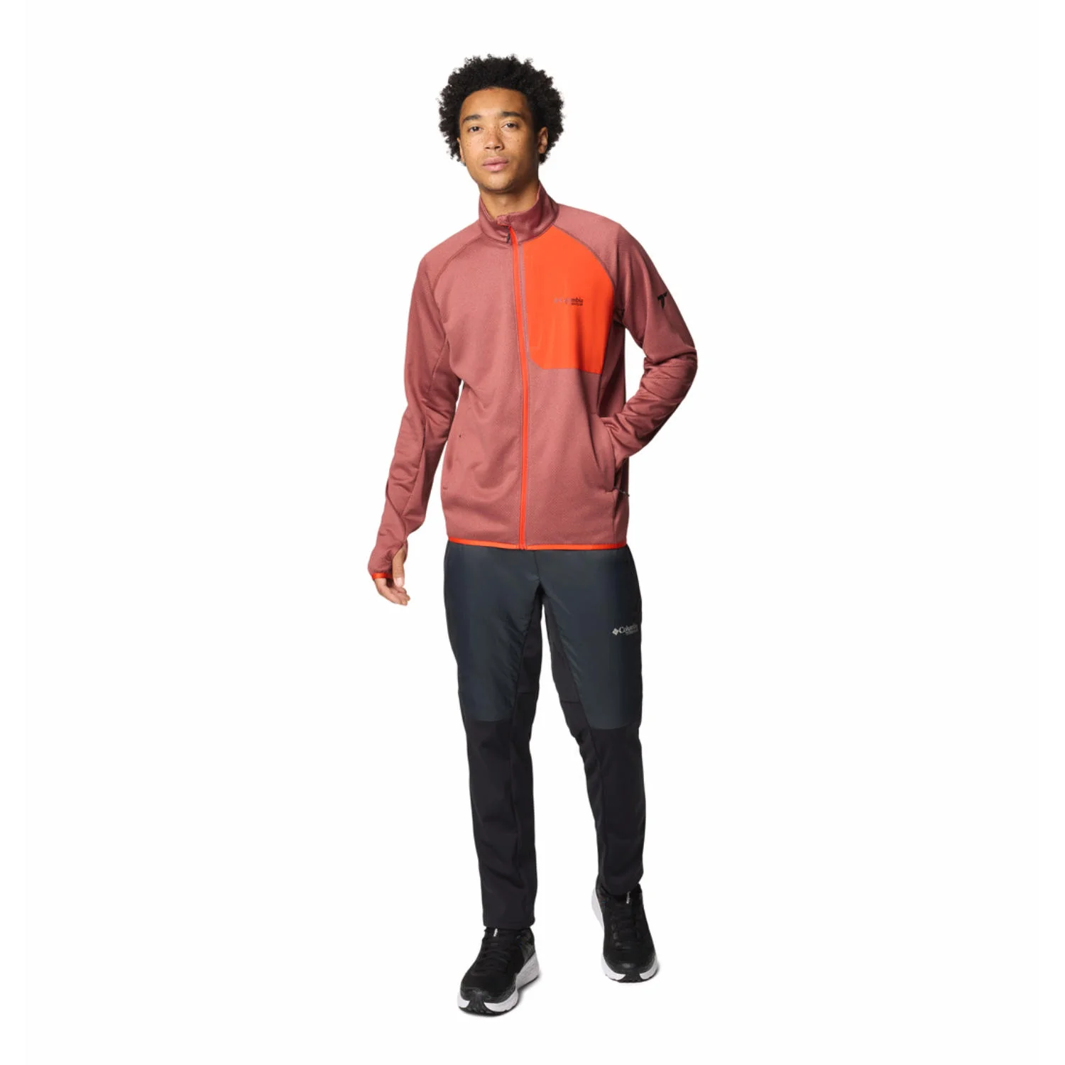 Columbia Men Red Triple Canyon Grid Fleece FZ II - Image 3