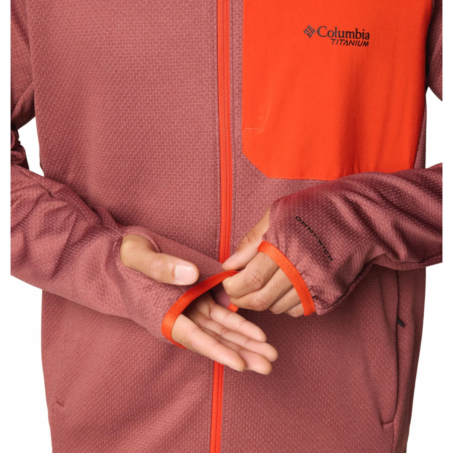 Columbia Men Red Triple Canyon Grid Fleece FZ II - Image 4