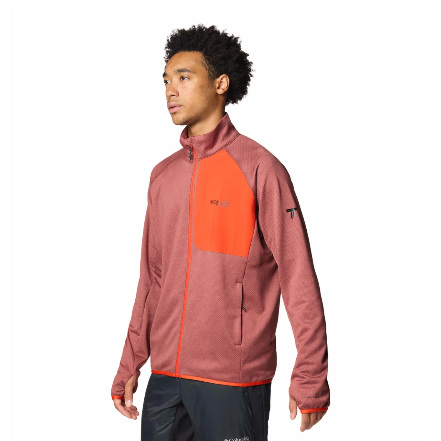 Columbia Men Red Triple Canyon Grid Fleece FZ II - Image 5
