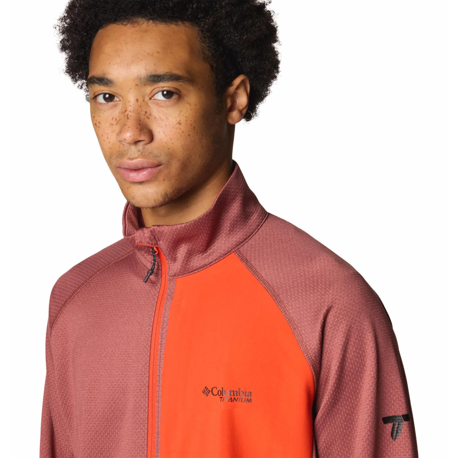 Columbia Men Red Triple Canyon Grid Fleece FZ II - Image 6
