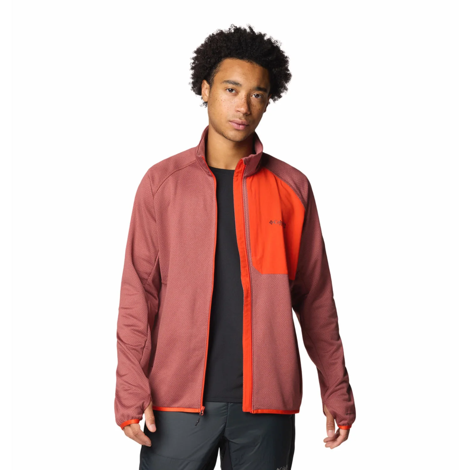 Columbia Men Red Triple Canyon Grid Fleece FZ II - Image 7