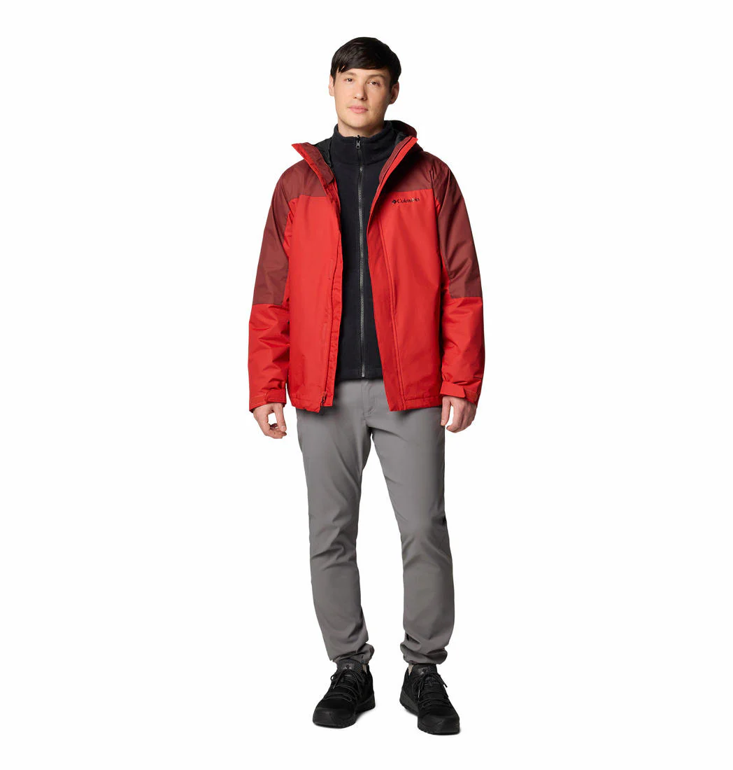 Columbia Men Red Tunnel Falls II Interchange Jacket - Image 4