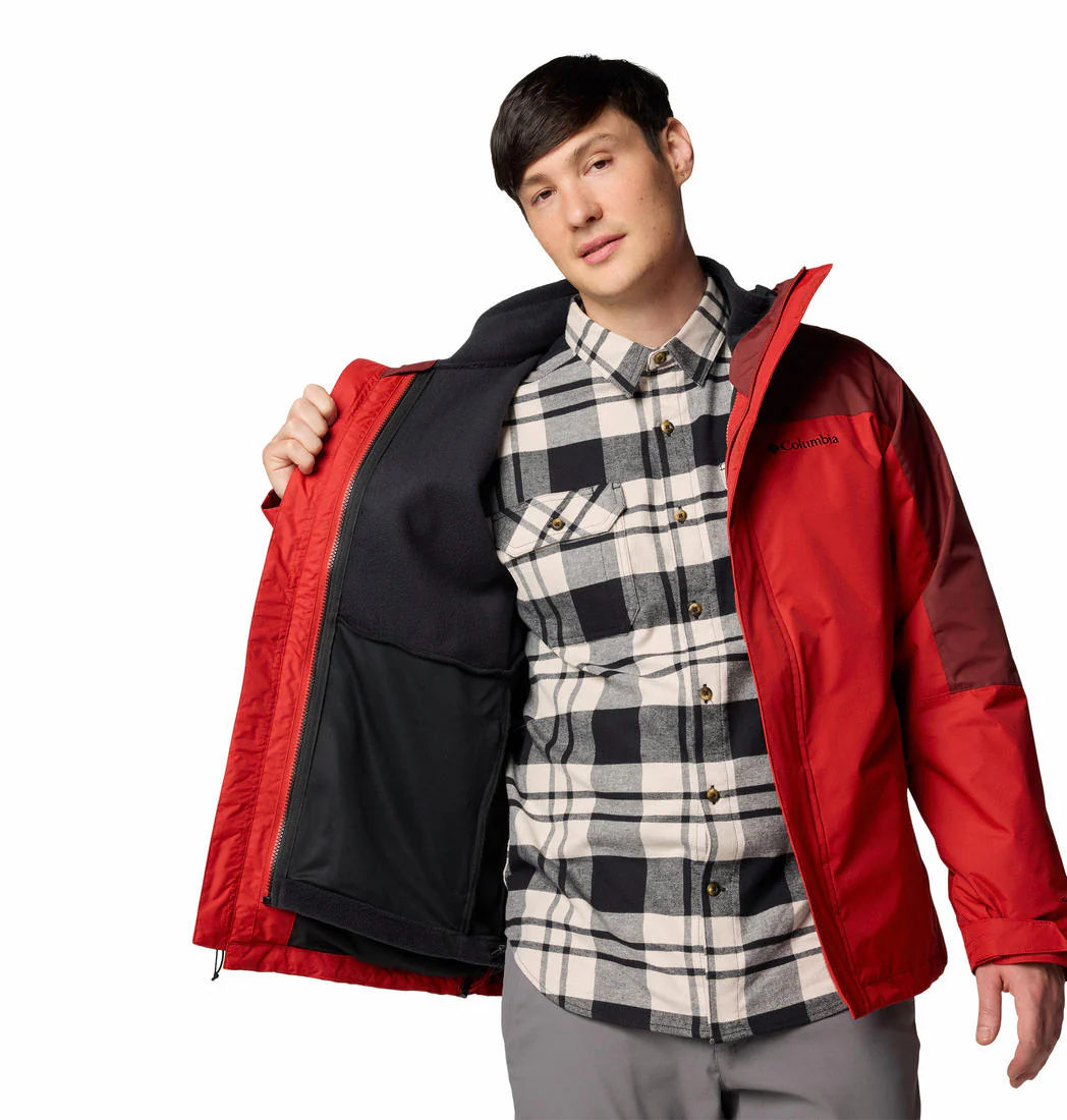 Columbia Men Red Tunnel Falls II Interchange Jacket - Image 6