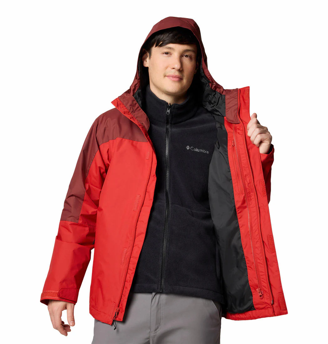Columbia Men Red Tunnel Falls II Interchange Jacket - Image 9
