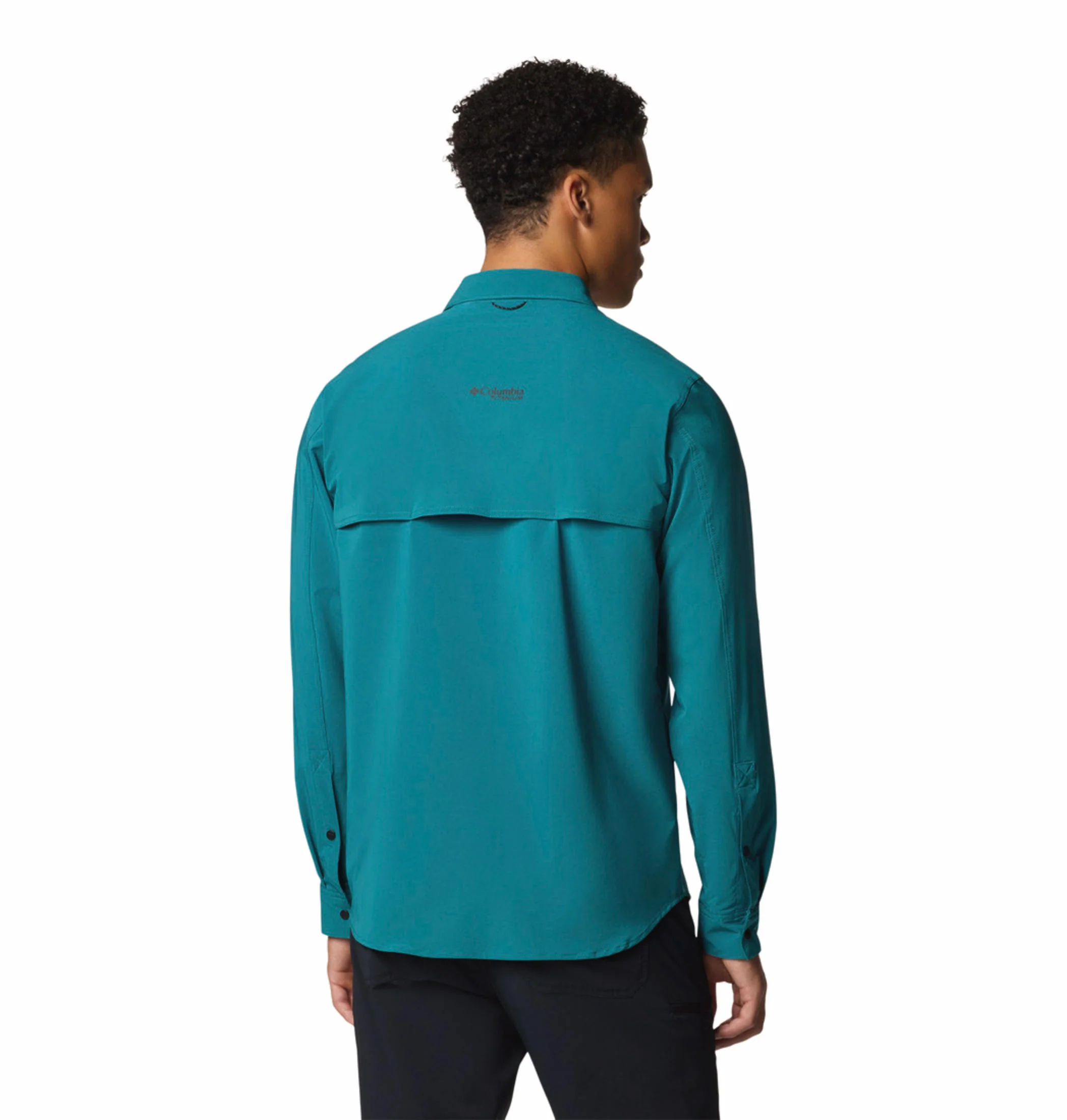 Columbia Men Blue Summit Valley Woven LS Shirt (Sun Protection) - Image 5