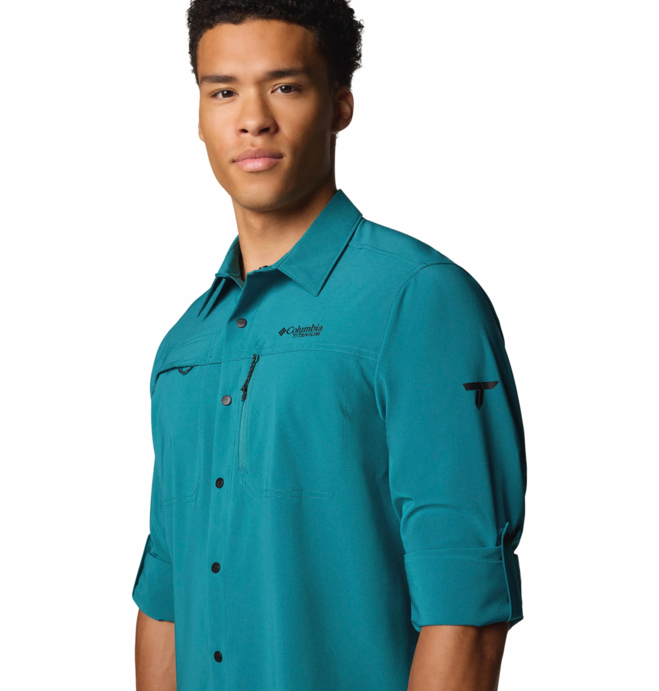 Columbia Men Blue Summit Valley Woven LS Shirt (Sun Protection) - Image 7