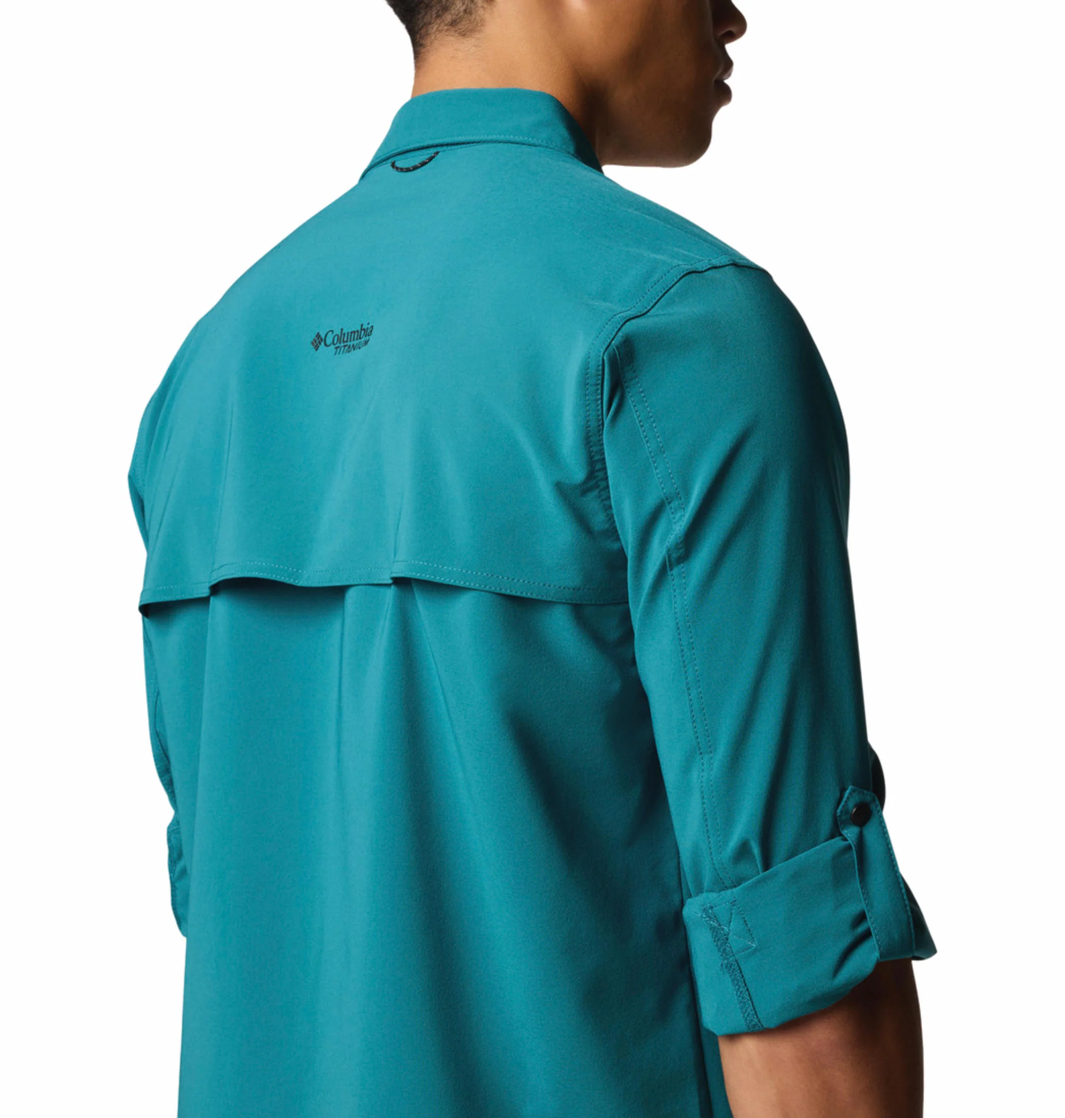 Columbia Men Blue Summit Valley Woven LS Shirt (Sun Protection) - Image 8
