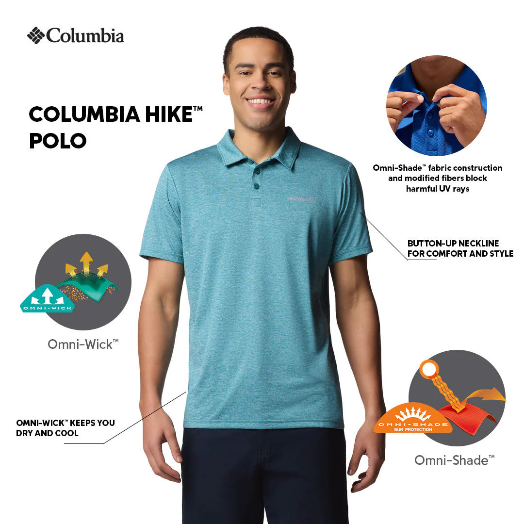 Columbia Men Blue Columbia Hike Polo - Image 2