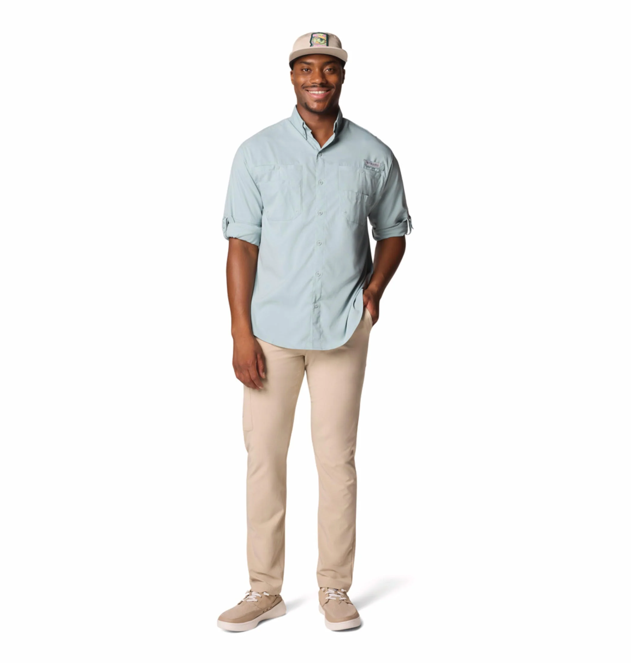 Columbia Men Blue Tamiami II LS Shirt (Sun Protection) - Image 6