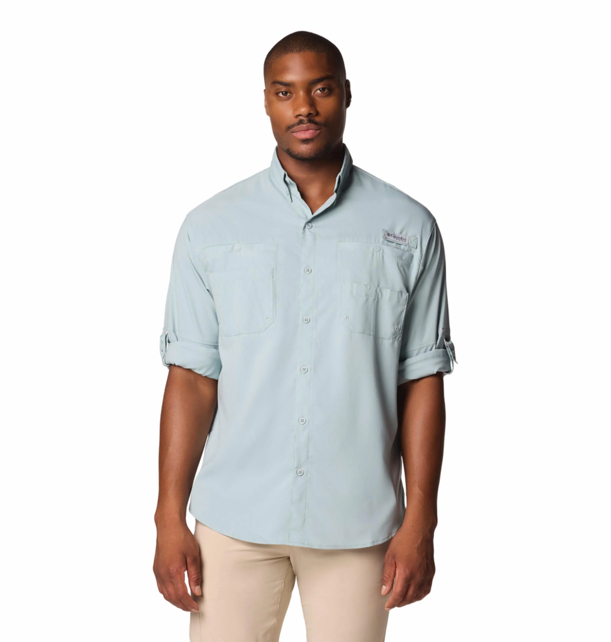 Columbia Men Blue Tamiami II LS Shirt (Sun Protection) - Image 9