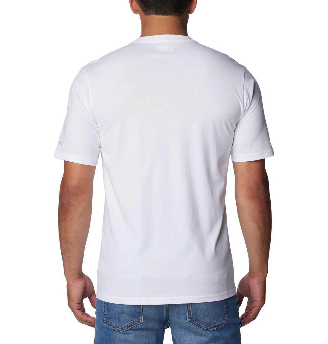 Columbia Men White CSC Basic Logo Short Sleeve - Image 2