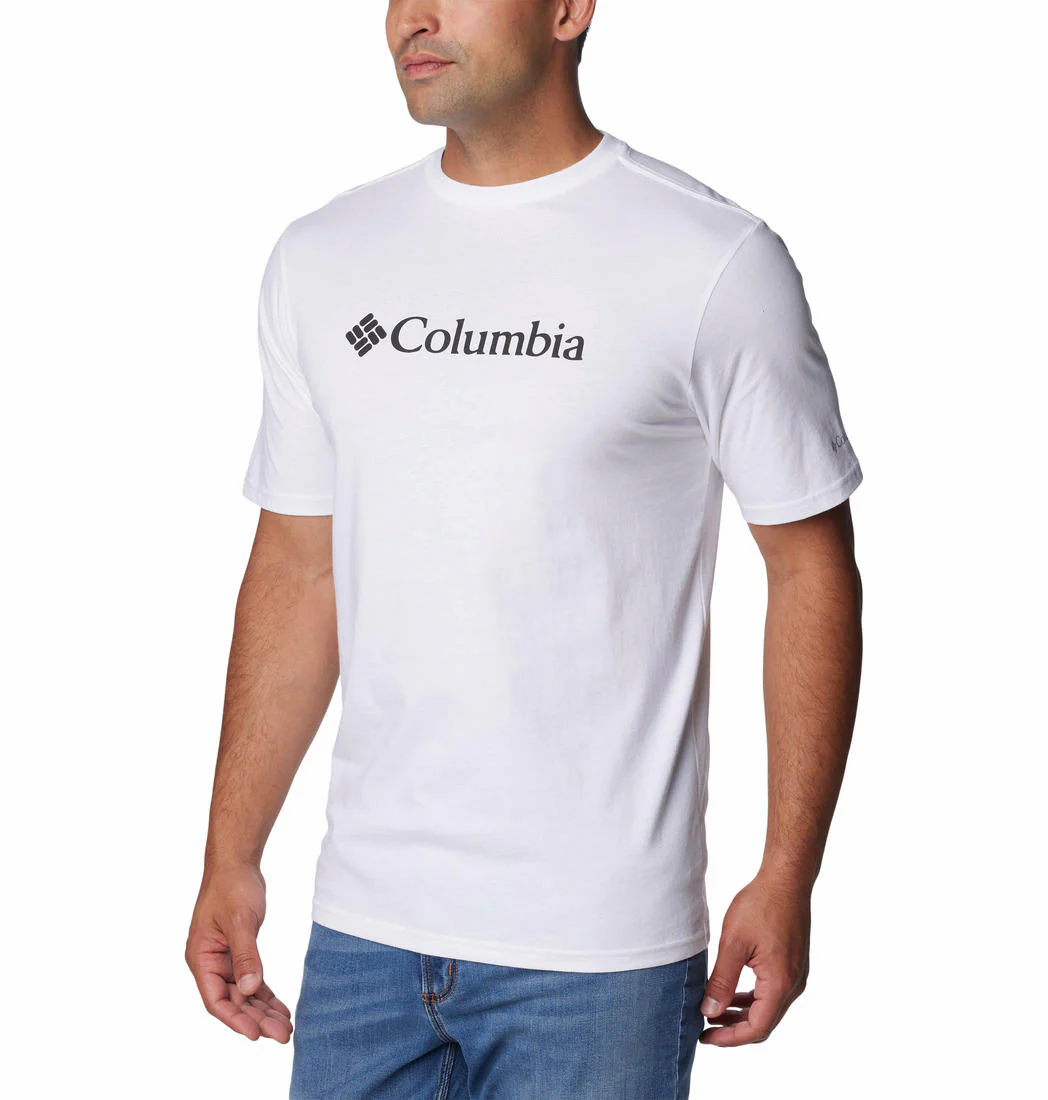 Columbia Men White CSC Basic Logo Short Sleeve - Image 4