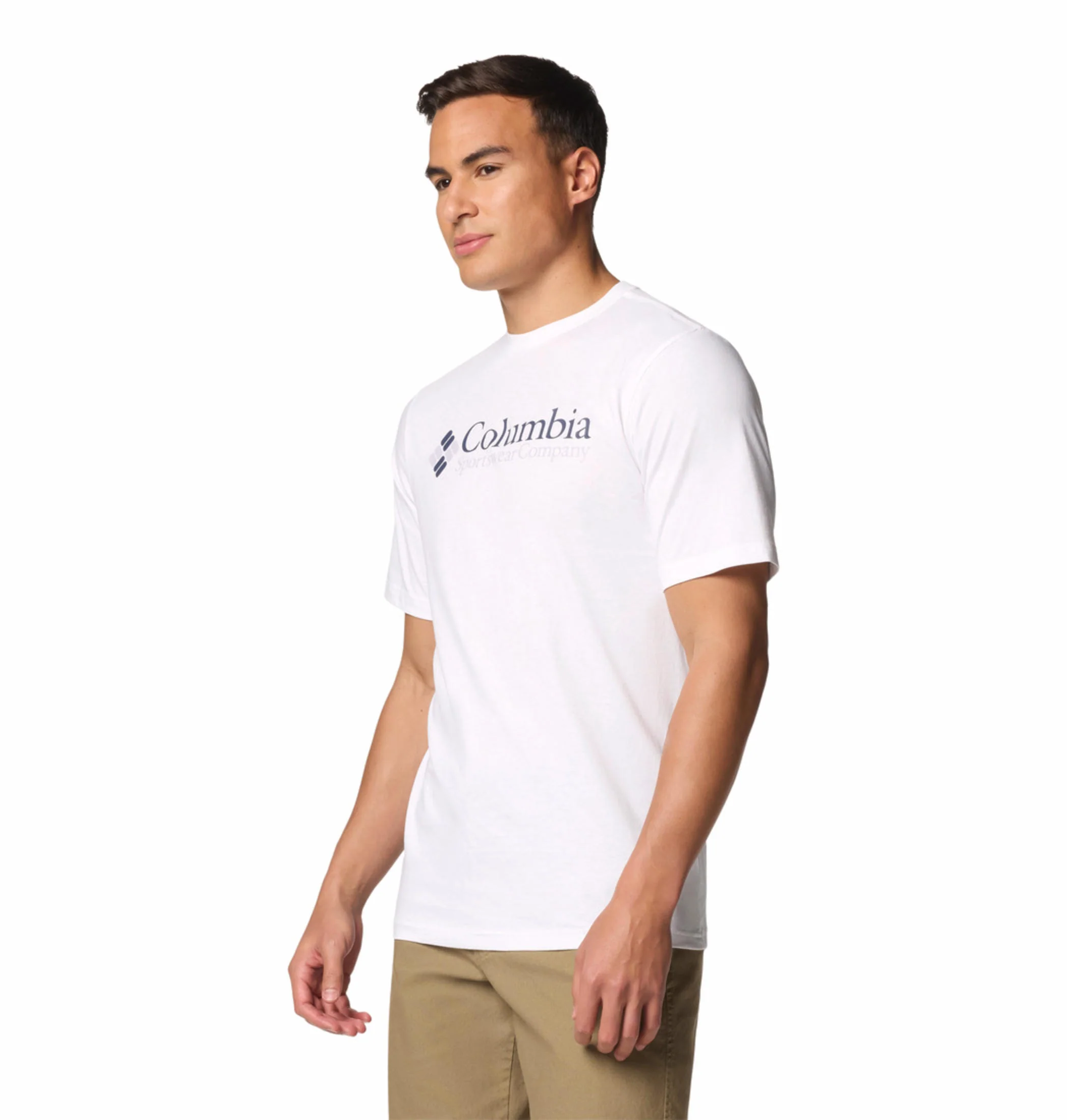 Columbia Men White CSC Basic Logo Short Sleeve - Image 4