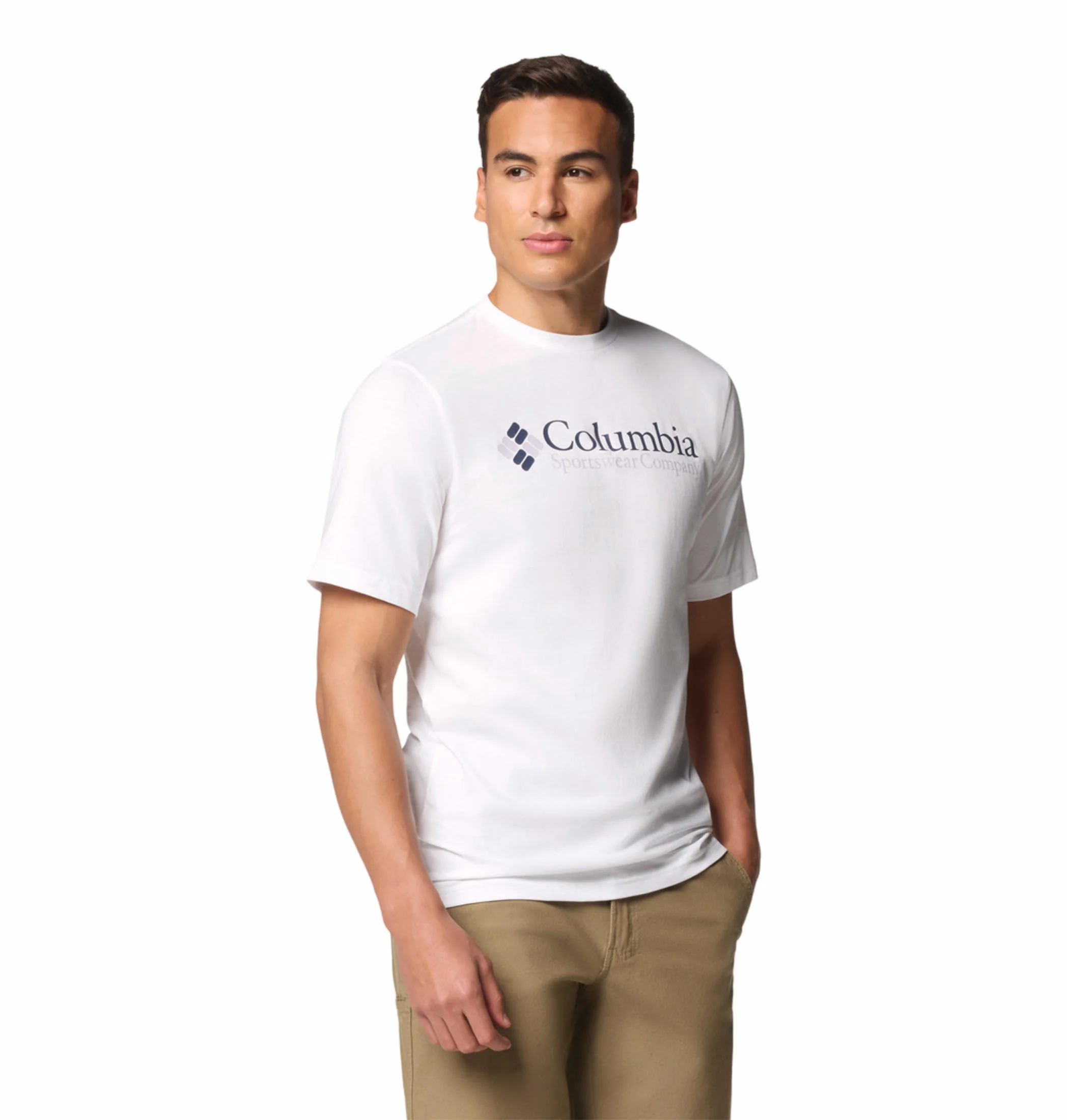 Columbia Men White CSC Basic Logo Short Sleeve - Image 6