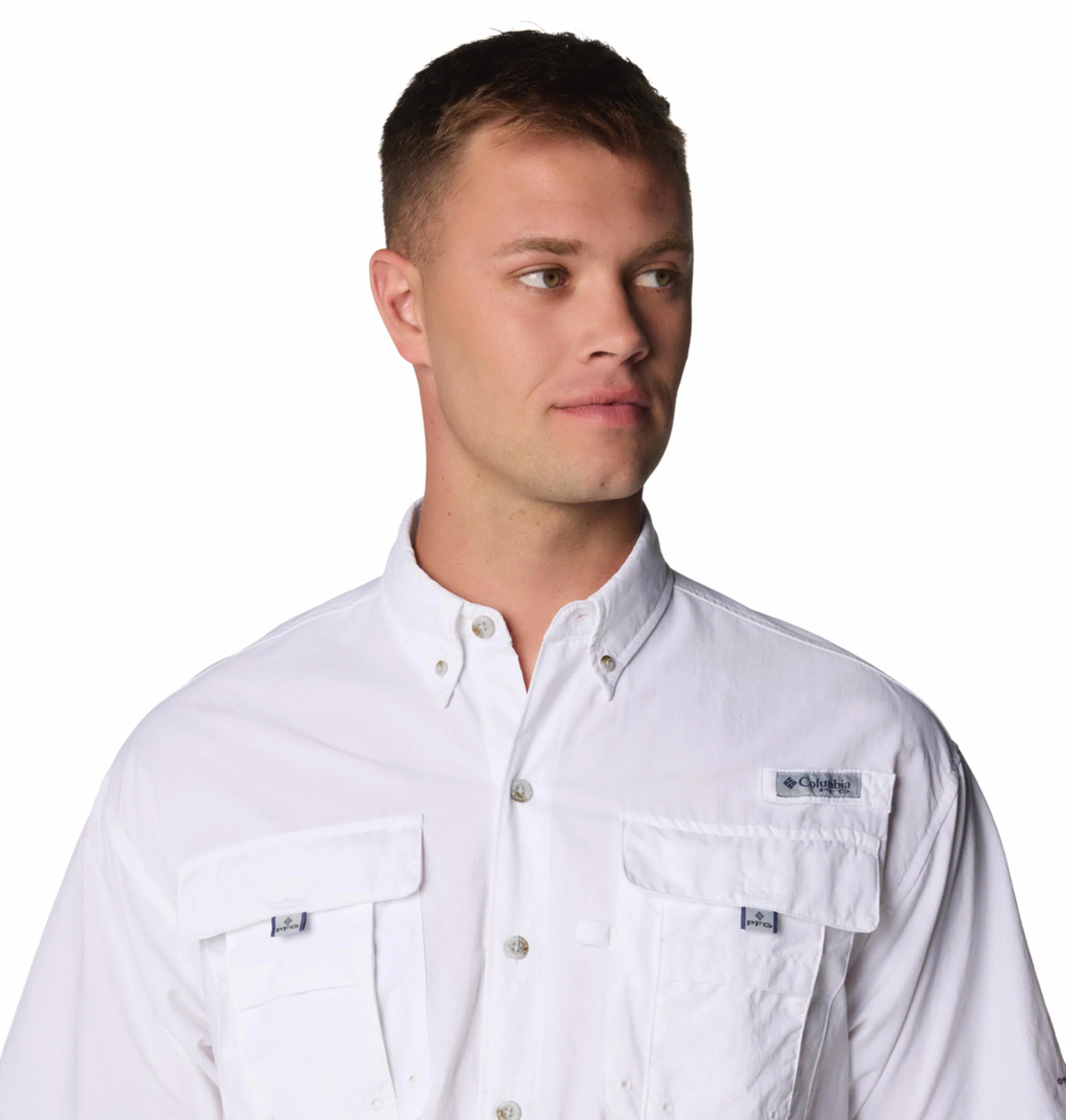 Columbia Men White Bahama II S/S Shirt (Sun Protection) - Image 7