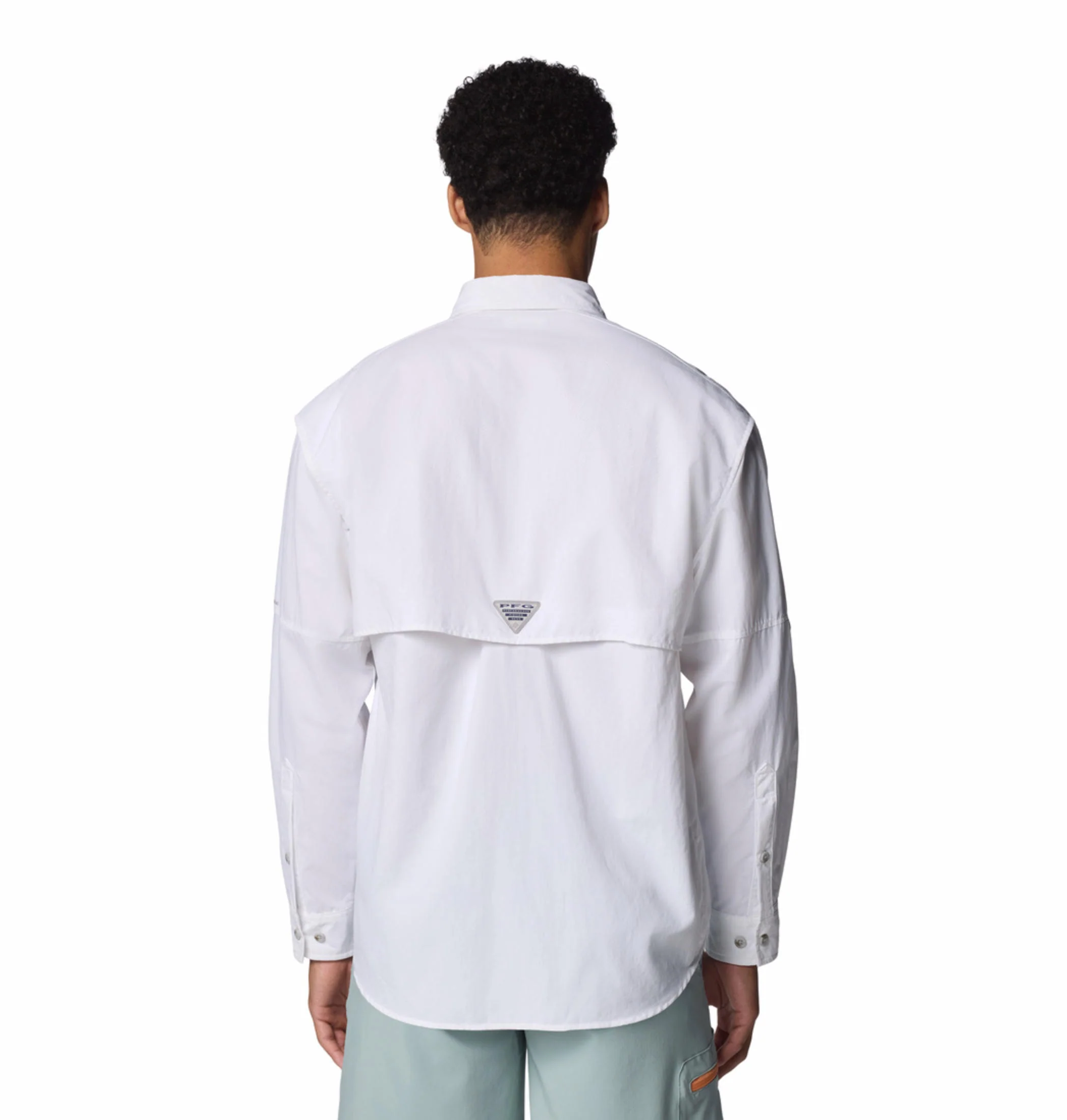 Columbia Men White Bahama II L/S Shirt (Sun Protection) - Image 5