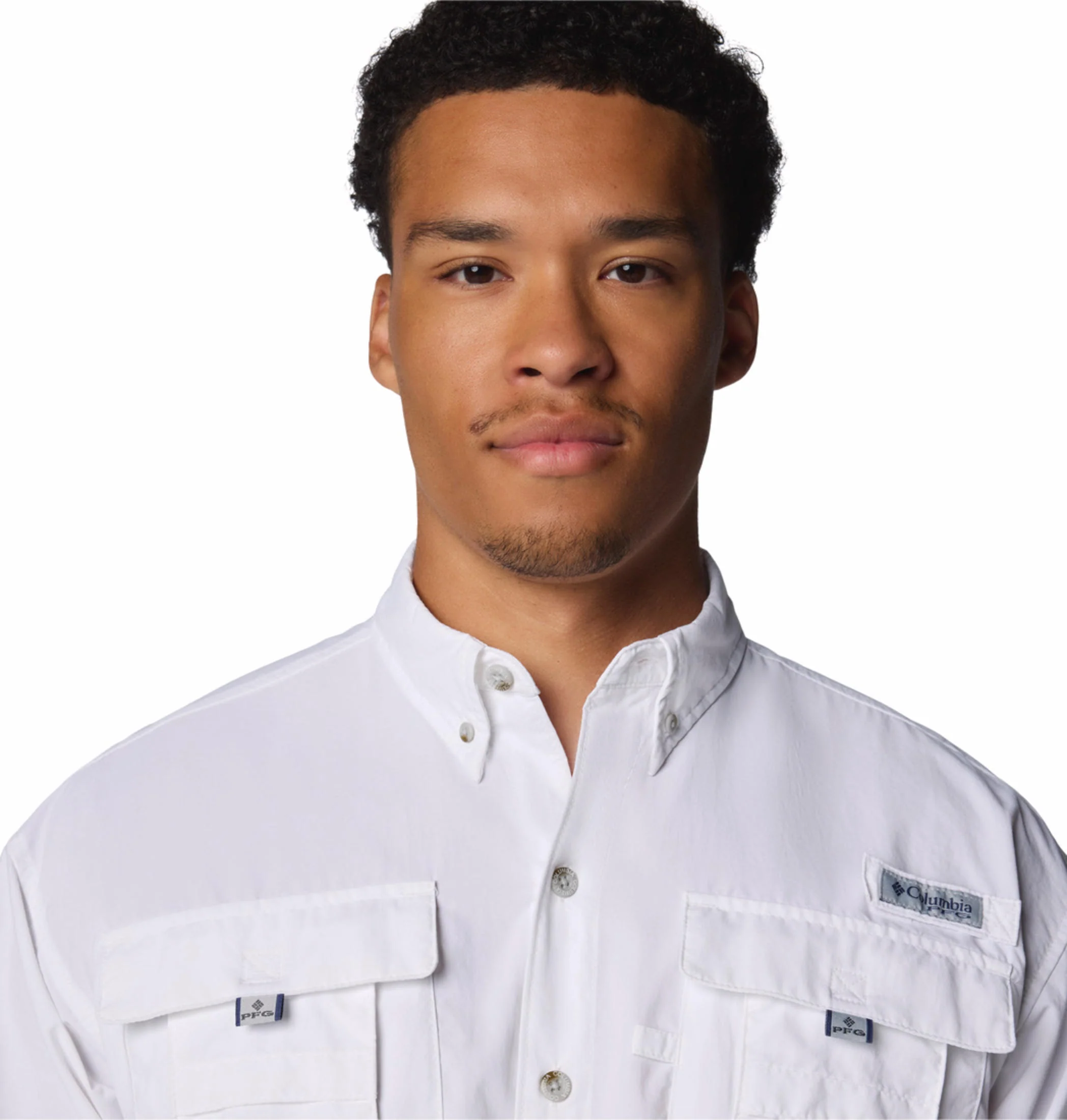 Columbia Men White Bahama II L/S Shirt (Sun Protection) - Image 7