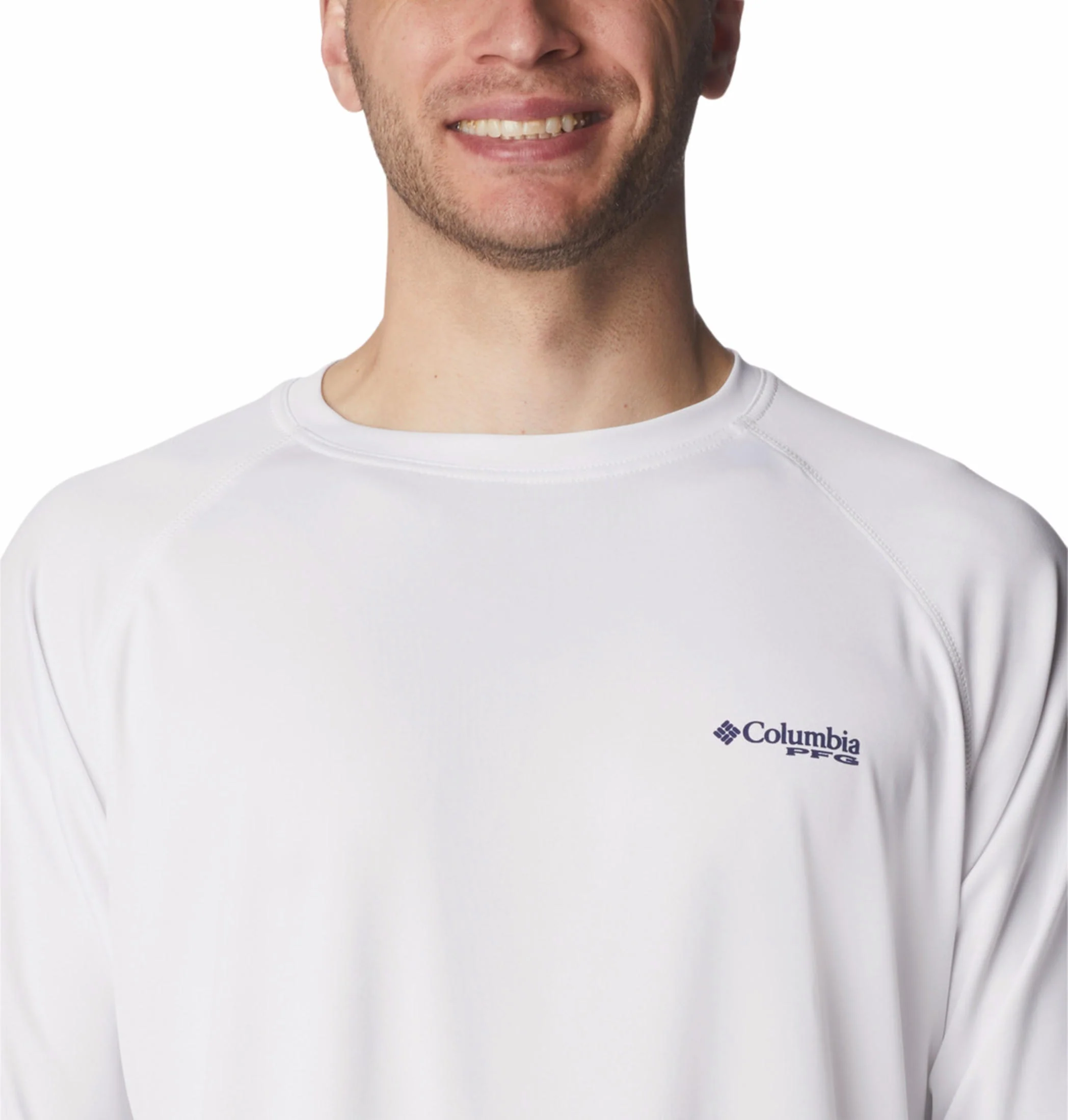 Columbia Men White Terminal Tackle LS Shirt (Sun Protection) - Image 6