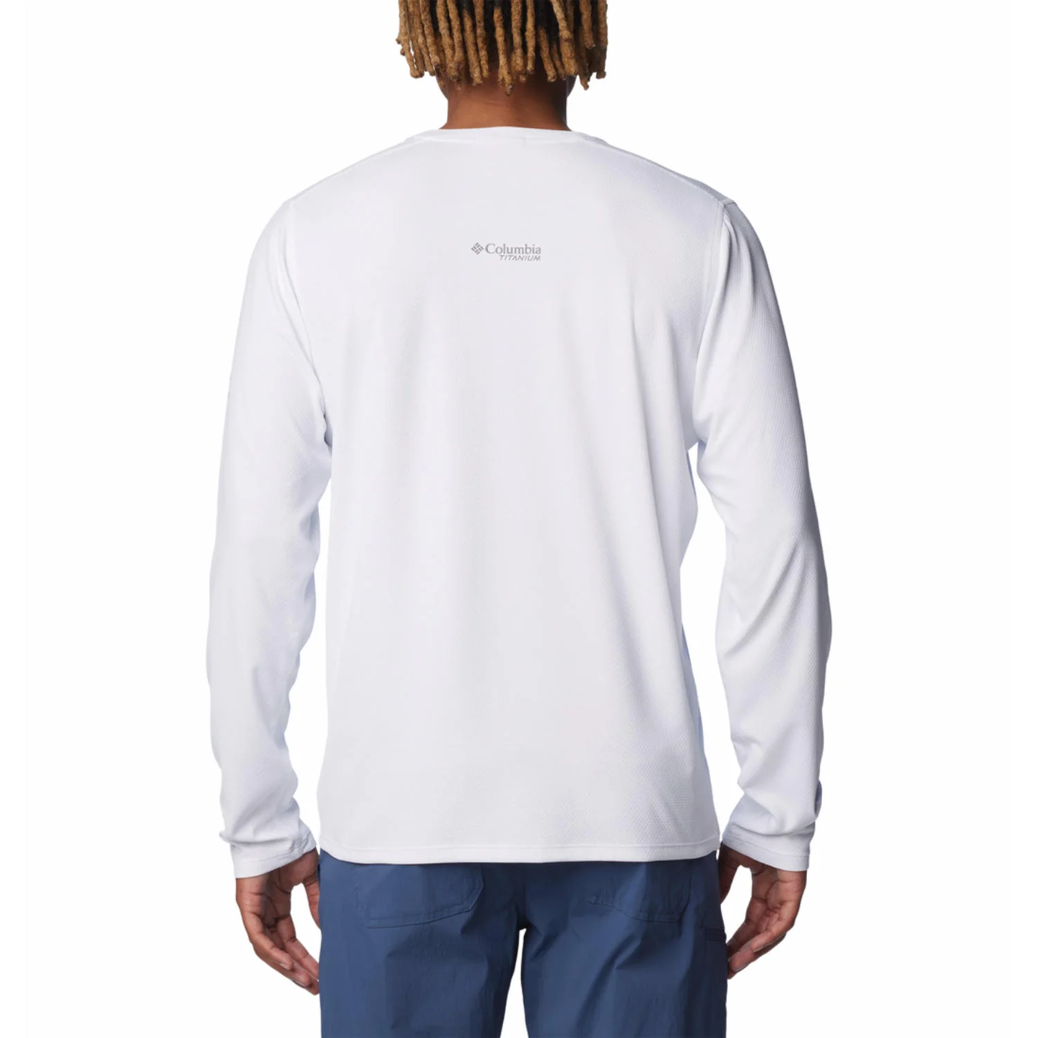 Columbia Men White Summit Valley LS Crew (Sun Protection) - Image 2