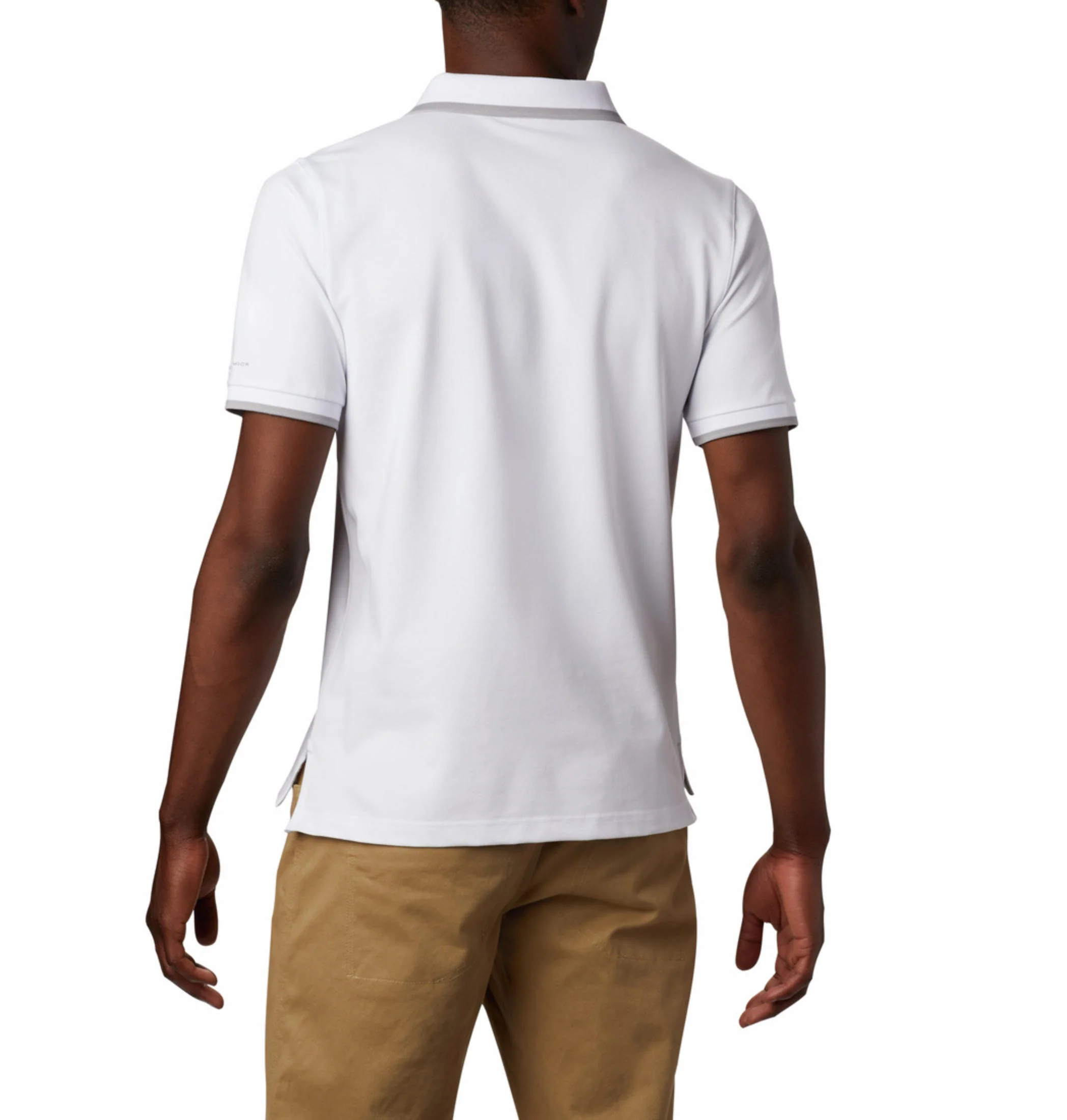 Columbia Men White Cove Dome Butte Solid Pique Polo (Sun Protection) - Image 2