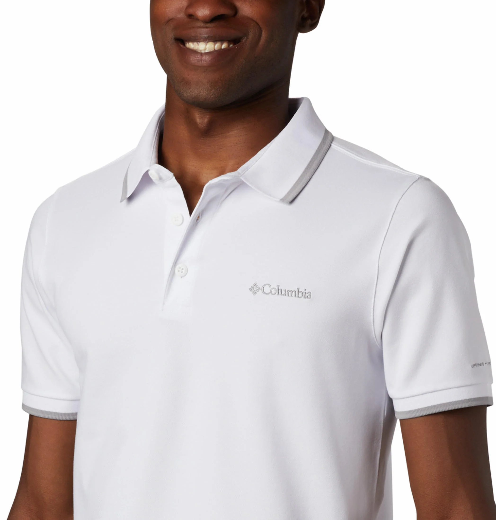 Columbia Men White Cove Dome Butte Solid Pique Polo (Sun Protection) - Image 5