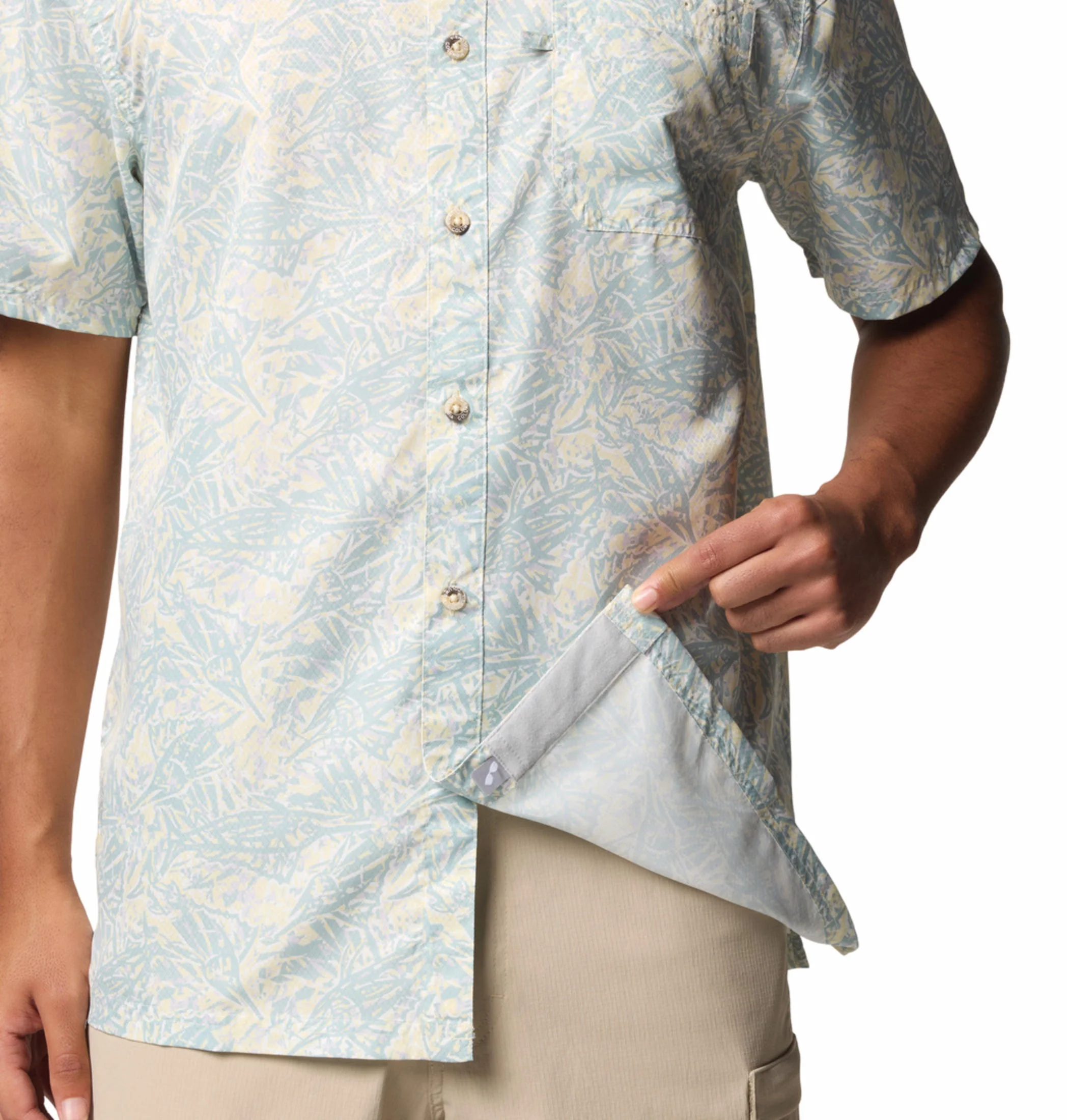 Columbia Men Yellow Super Slack Tide Camp Shirt (Sun Protection) - Image 6