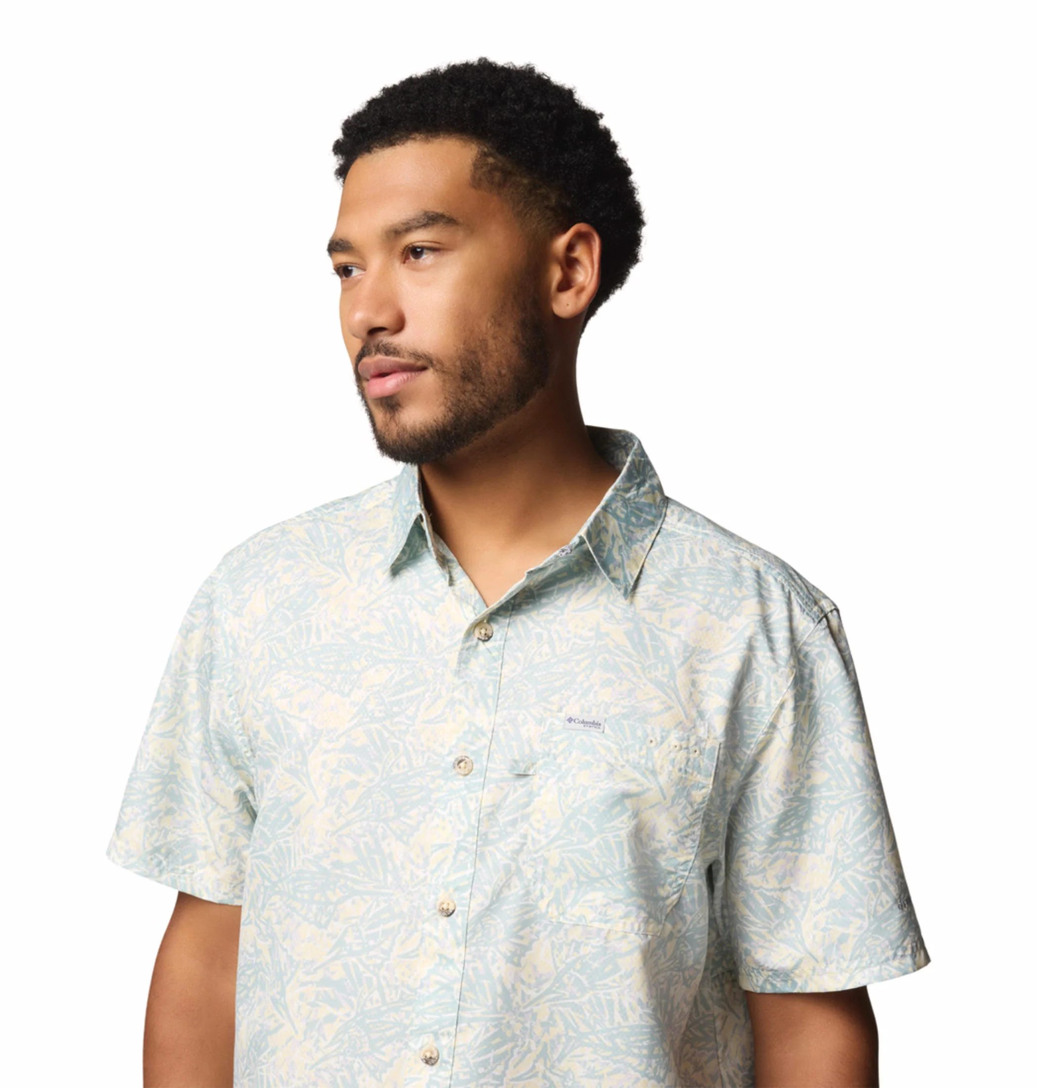 Columbia Men Yellow Super Slack Tide Camp Shirt (Sun Protection) - Image 7