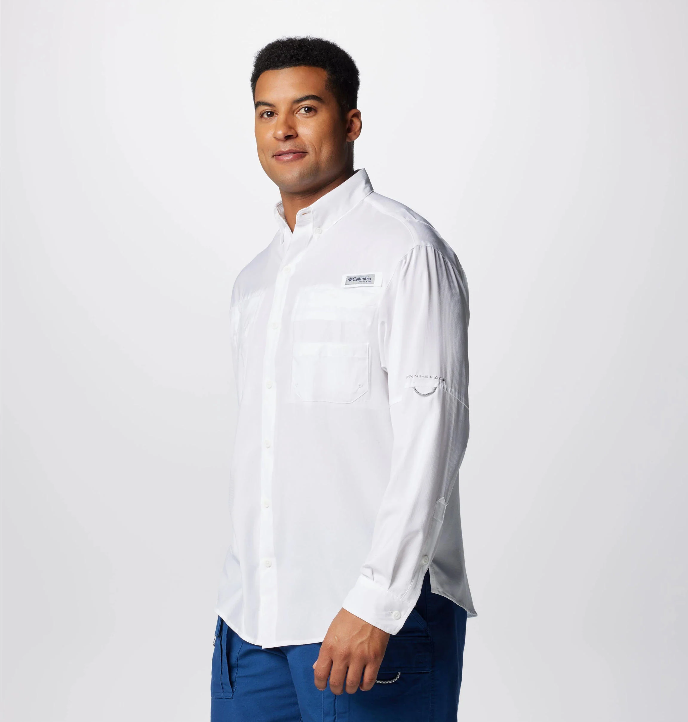 Columbia Men White Tamiami II LS Shirt (Sun Protection) - Image 4
