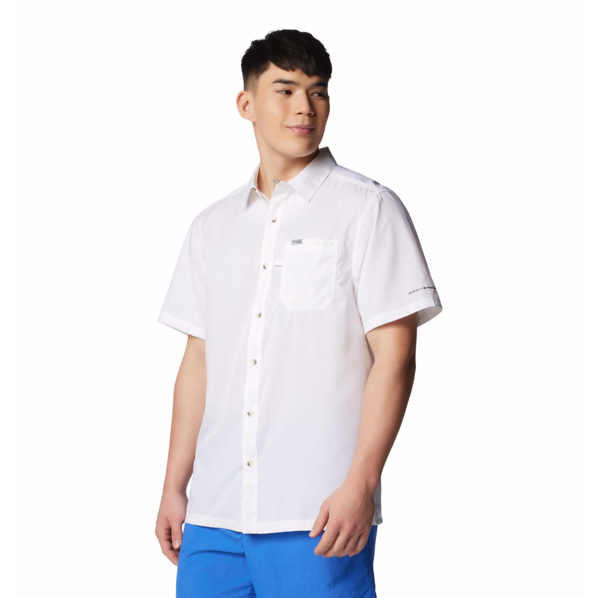 Columbia Men White Slack Tide Camp Shirt (Sun Protection) - Image 3
